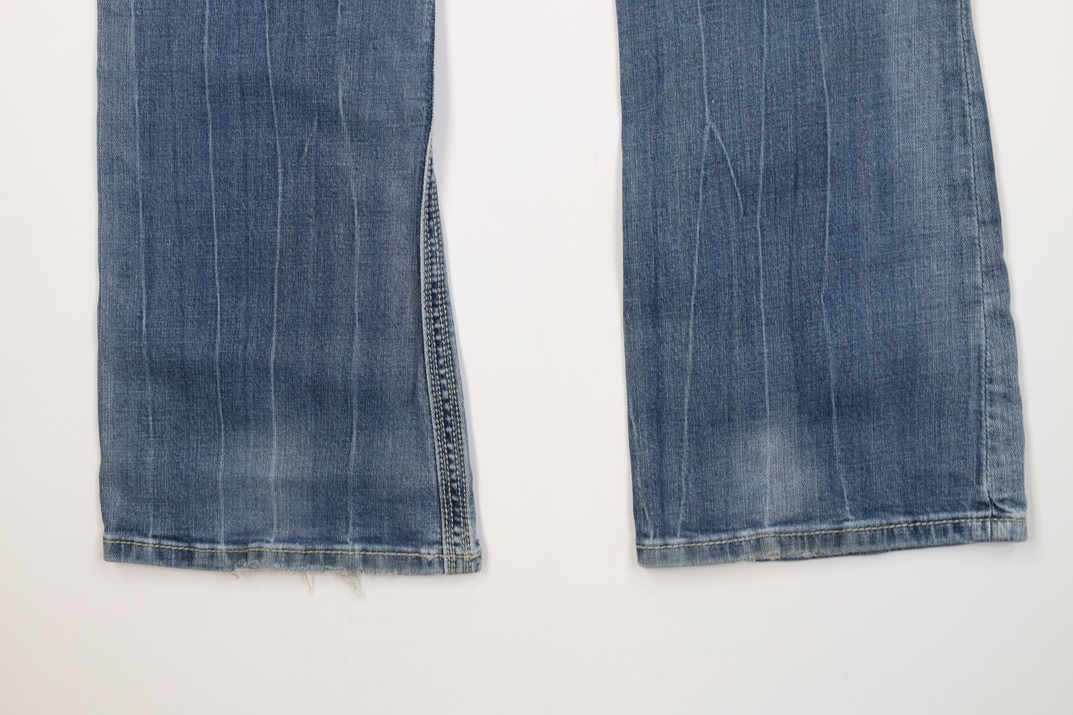 Express Y2K Express ReRock Stitch Flared Boot Cut Denim Jeans Blue Size 30" / US 8 / IT 44 - 14 Thumbnail