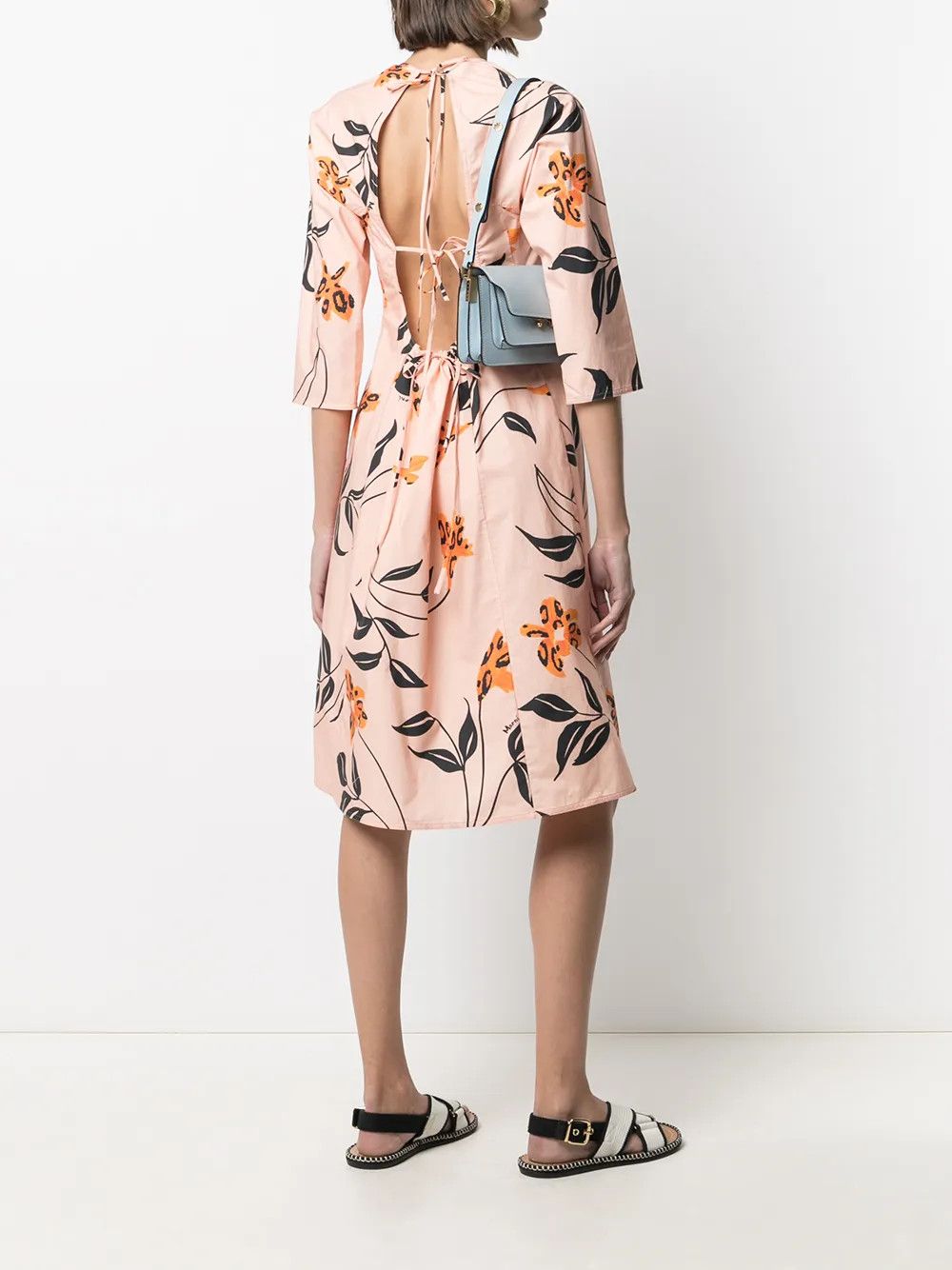 Marni o1y1025 Midi Dress in Multicolor Size S / US 4 / IT 40 - 4 Thumbnail