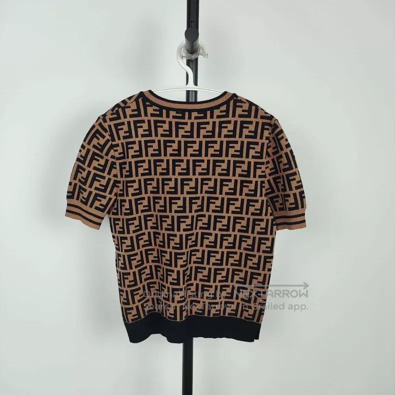 Fendi Fendi Monogrammed Cotton Short Sleeve Size XS / US 0-2 / IT 36-38 - 2 Thumbnail