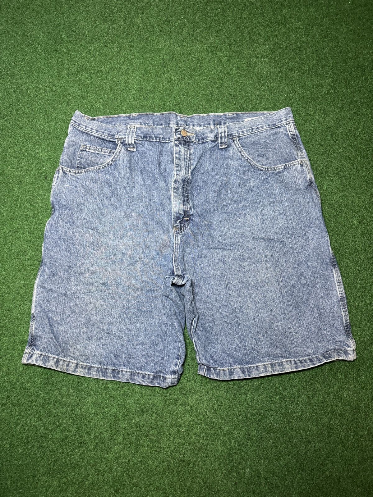 Wrangler Y2K Carpenter Baggy Wrangler Hip Hop Grunge Denim Shorts Size US 42 / EU 58 - 2 Thumbnail