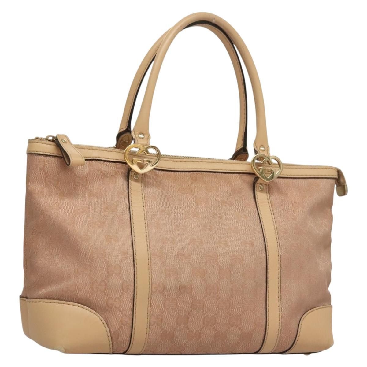 Gucci GUCCI GG Canvas Lovely Tote Bag Pink Gold Size ONE SIZE - 1 Thumbnail