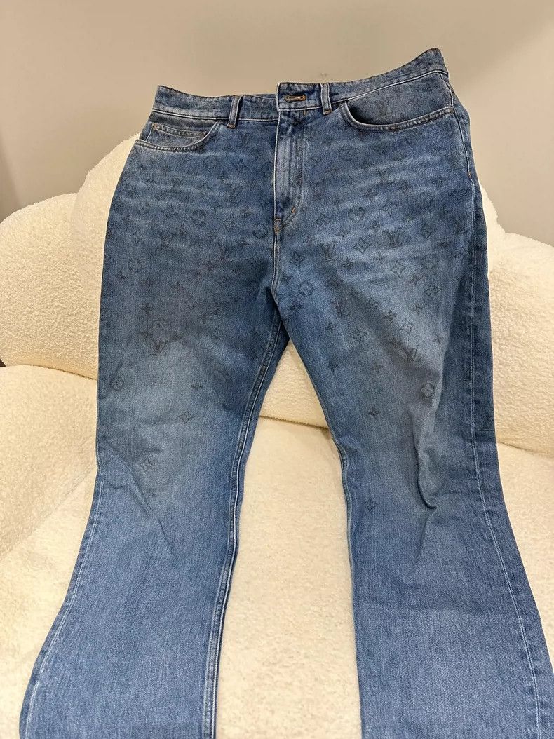 Louis Vuitton Louis Vuitton Blue full-print jeans 2505-Nextarrow Size US 32 / EU 48 - 2 Thumbnail