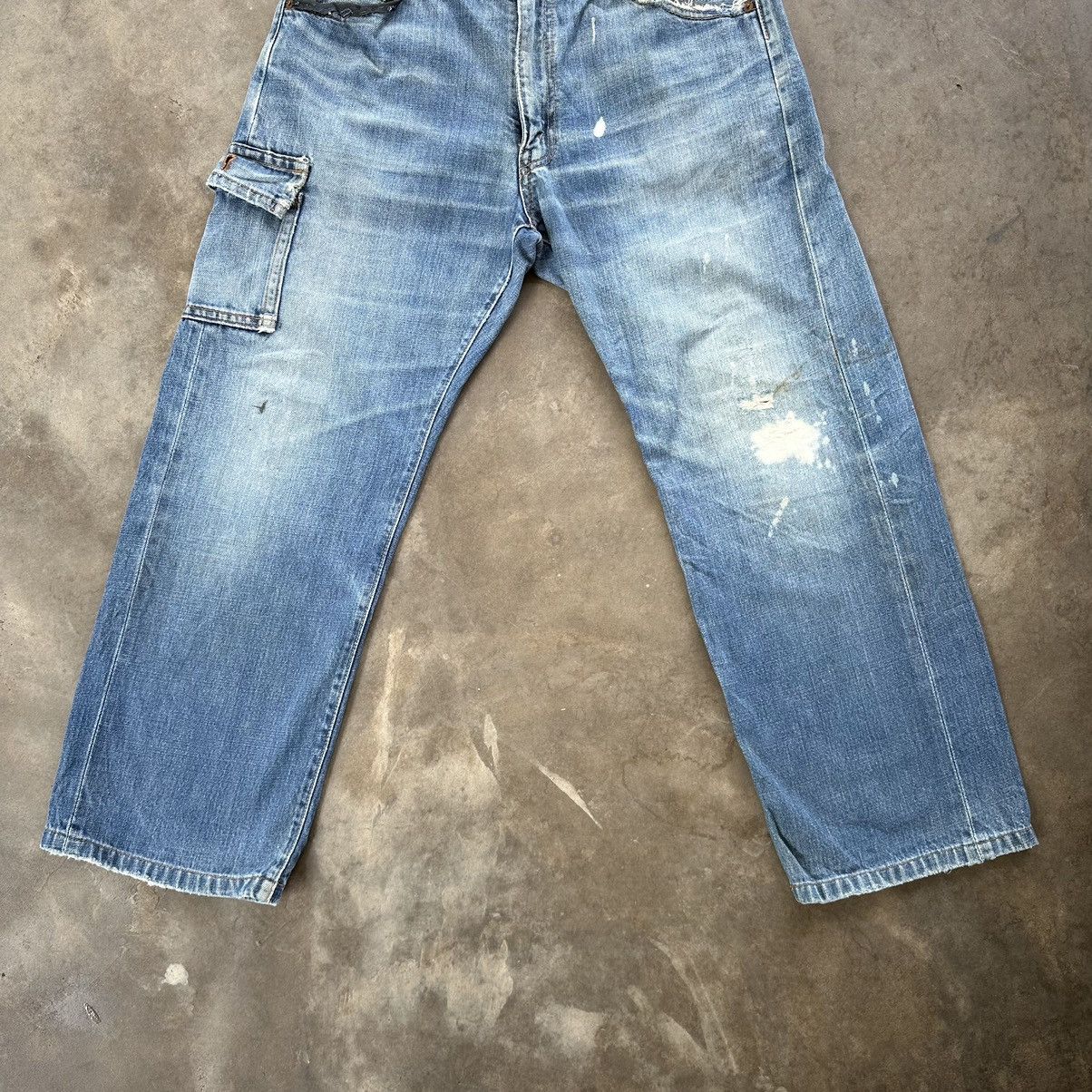 Japanese Brand Vintage Big John Distressed Faded Denim Jean Pant W29 Size US 29 - 2 Thumbnail