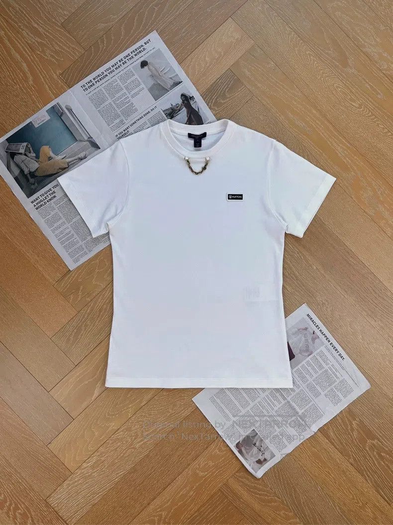 Louis Vuitton Louis Vuitton Chain LOGO slogan T-shirt short sleeve Size US S / EU 44-46 / 1 - 1 Thumbnail