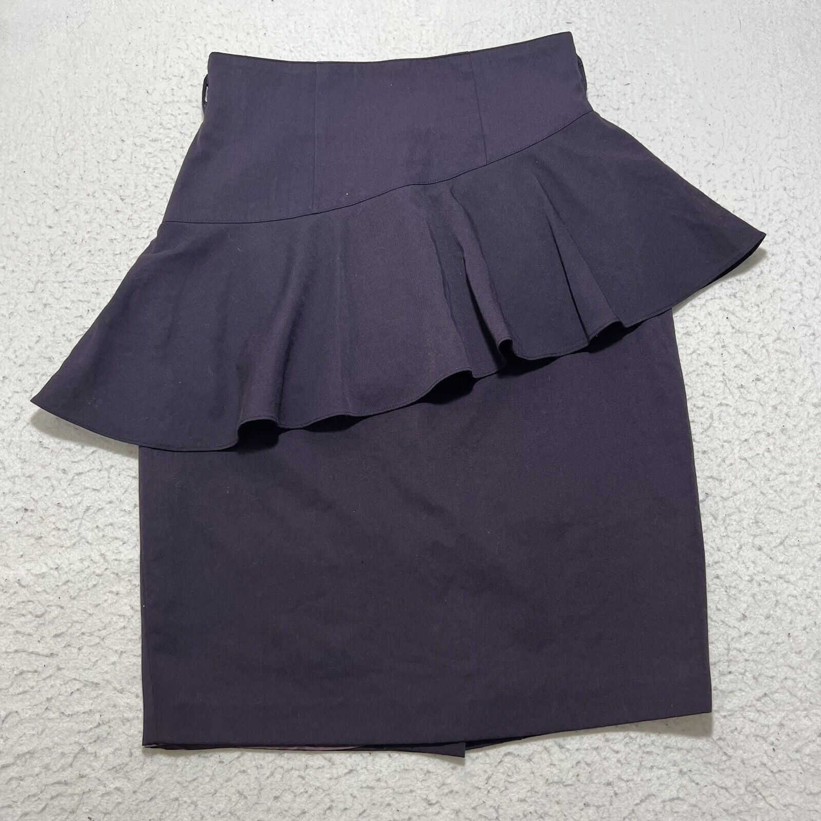 Vintage Vivianne 36 Wool Straight/Pencil Flared Career Skirt Purple Size 28" / US 6 / IT 42 - 1 Thumbnail