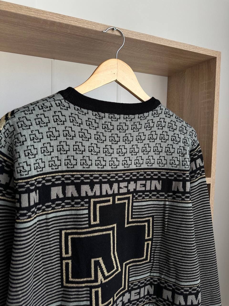 Band Tees × Vintage Vintage Rammstein Rock Band Gray Sweater Center Logo Size US L / EU 52-54 / 3 - 14 Thumbnail