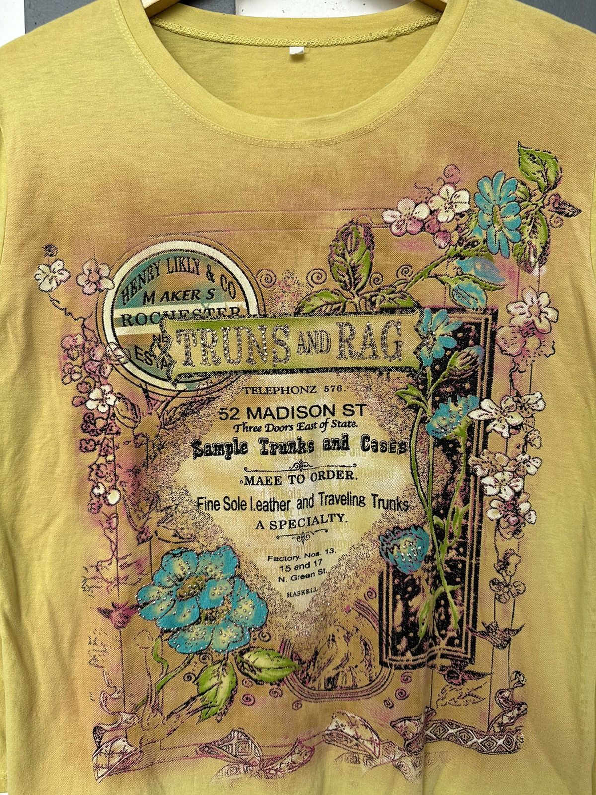 Japanese Brand SICK STYLE TRUNS AND RAG FLOWER 52 MADISON ST LONG SLEEVE Size US M / EU 48-50 / 2 - 2 Thumbnail