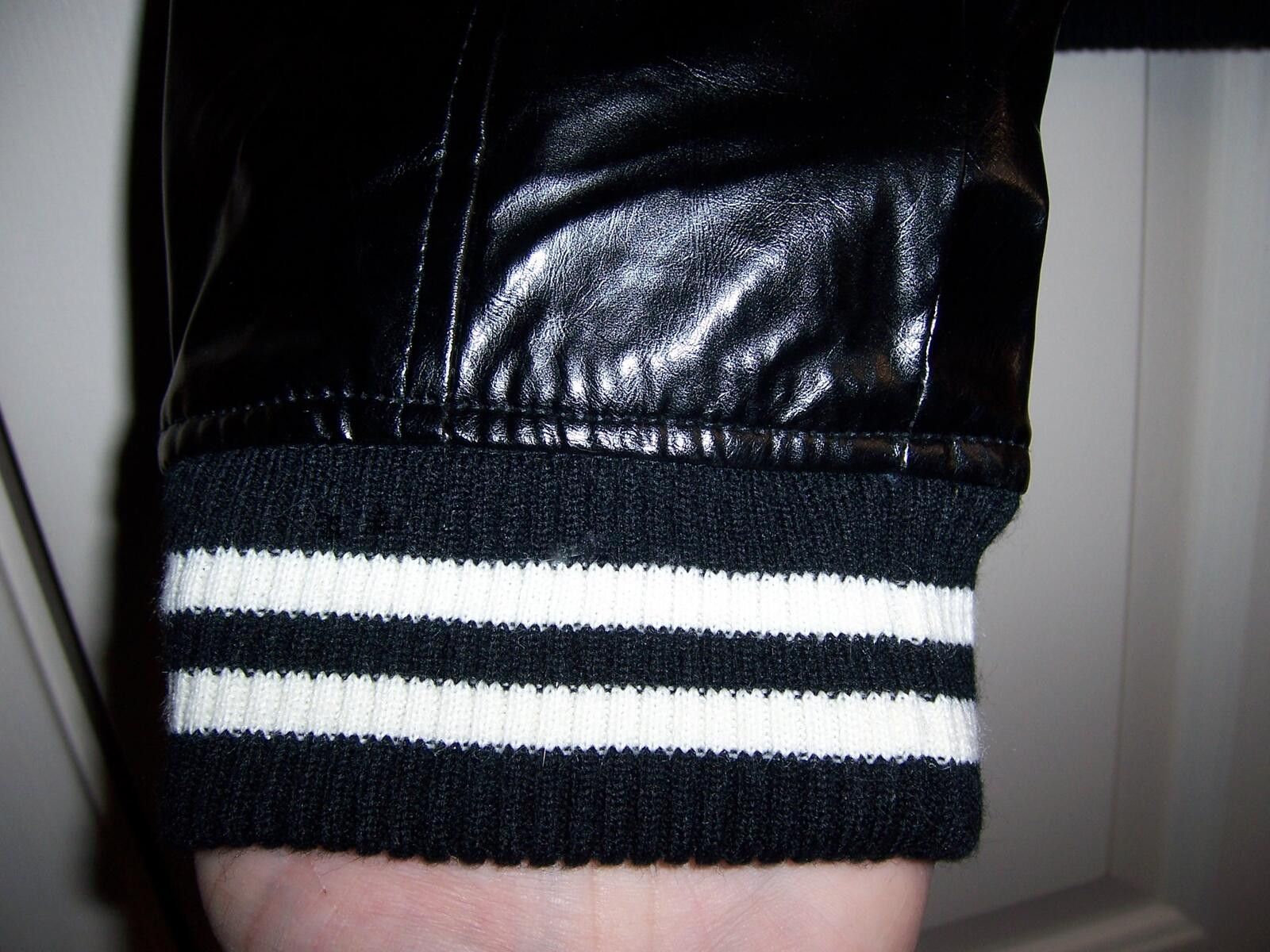 Other Vintage jr-s.com Black Shiny Varsity Jacket - Large - NWT Size L / US 10 / IT 46 - 3 Thumbnail