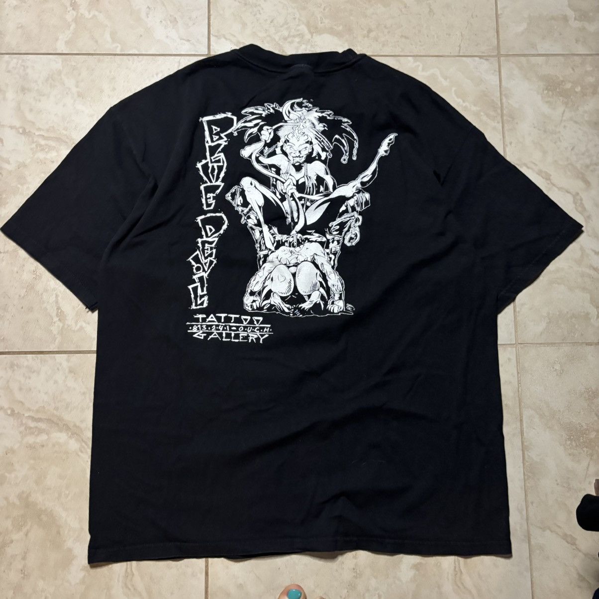 Vintage vtg 2000s I Love Pain tattoo emo goth devil graphic t-shirt Size US XL / EU 56 / 4 - 4 Thumbnail