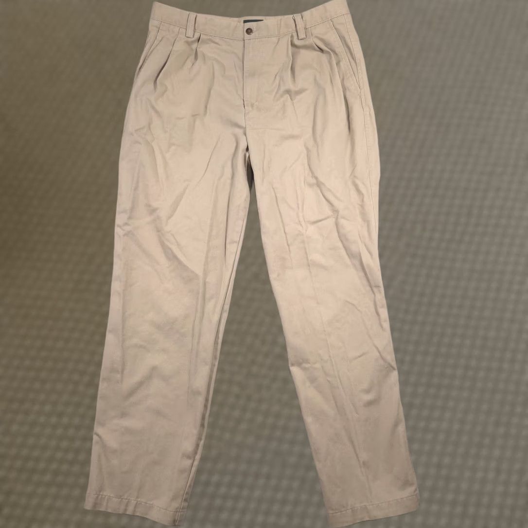 Dockers VINTAGE Dockers Recode Khakis Pants Mens 38x34 Beige Pleated Front Straight Leg Chino Size US 38 / EU 54 - 1 Thumbnail