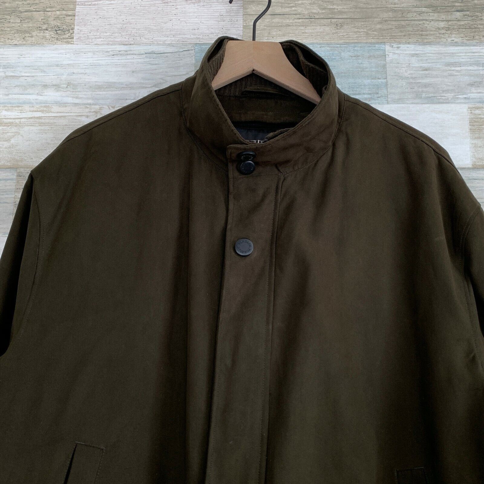 Jos. A. Bank Jos A Bank Flannel Lined Overcoat Brown Faux Suede Mens L Size US L / EU 52-54 / 3 - 2 Thumbnail