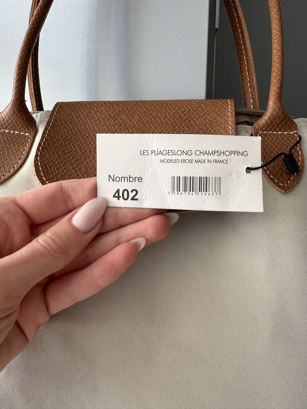 Japanese Brand Longchamp Le Pilage Beige Shoulder Tote Bag Size ONE SIZE - 3 Thumbnail