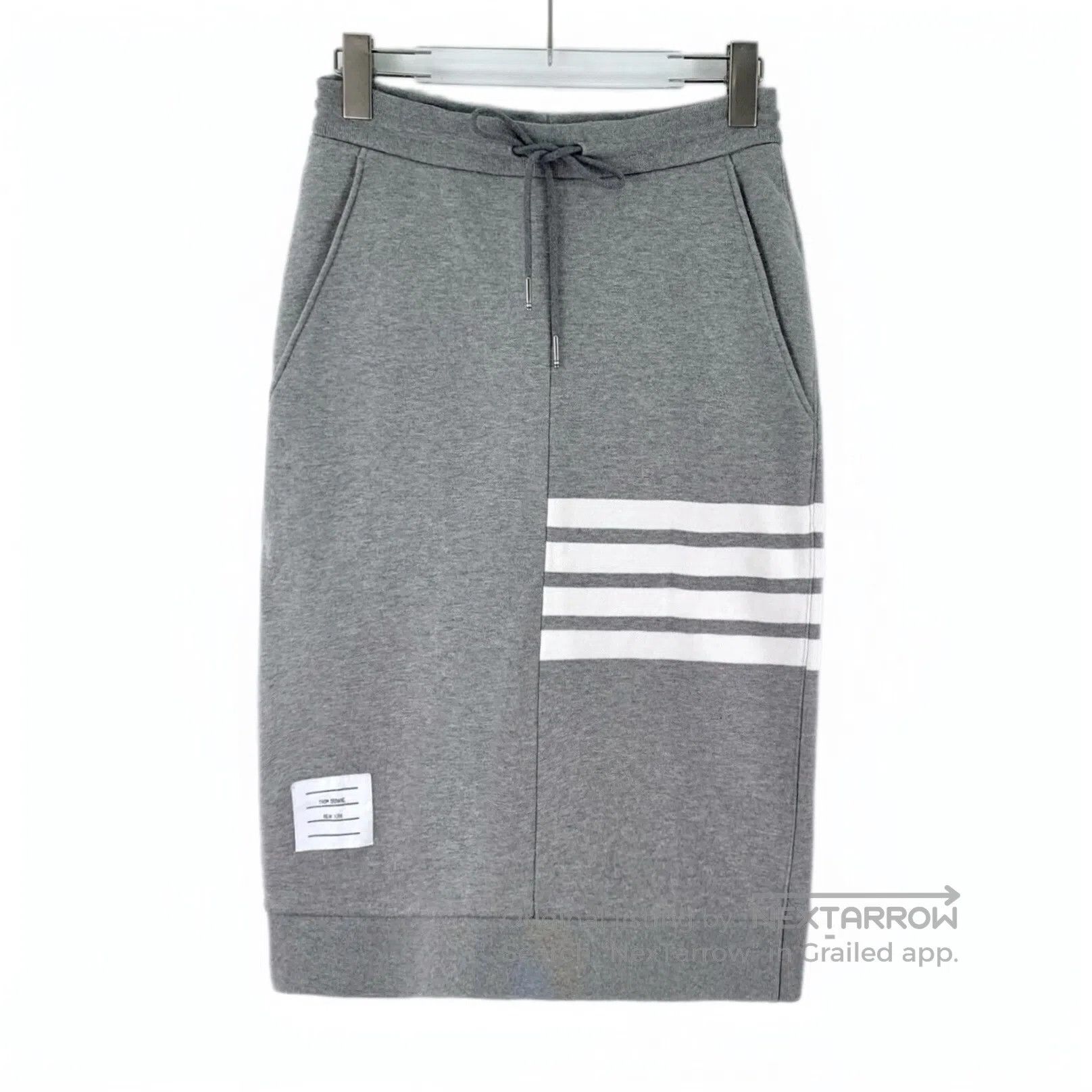 Thom Browne Thom Browne size L Gray classic four-stripe cotton drawstr Size 39" - 1 Thumbnail