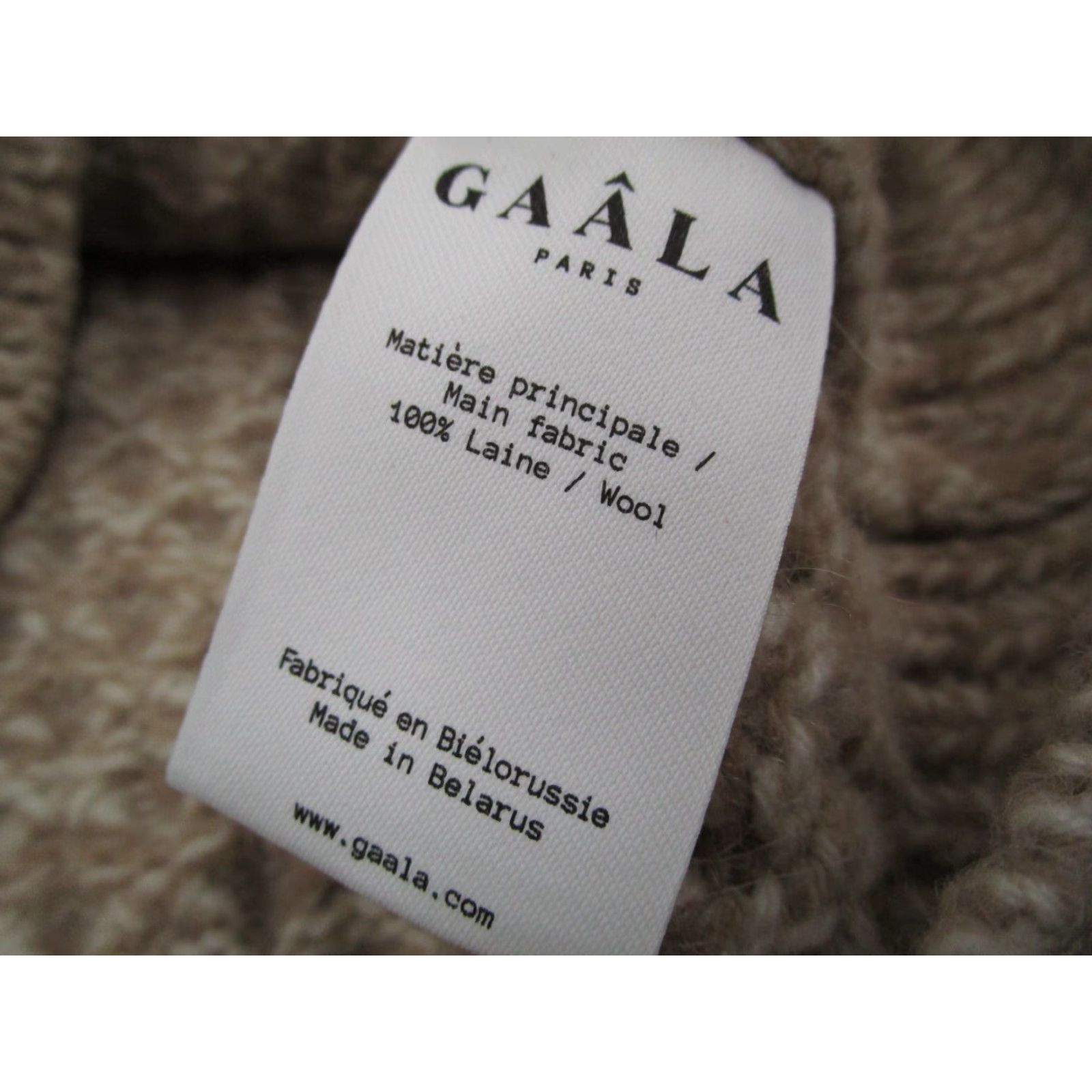 Vintage VINTAGE Gaala Paris Sweater Women 36 Beige Wool Turtleneck Pullover Chunky Long Sleeve - Bohemian Classic 90s Womens? Size XS / US 0-2 / IT 36-38 - 3 Thumbnail