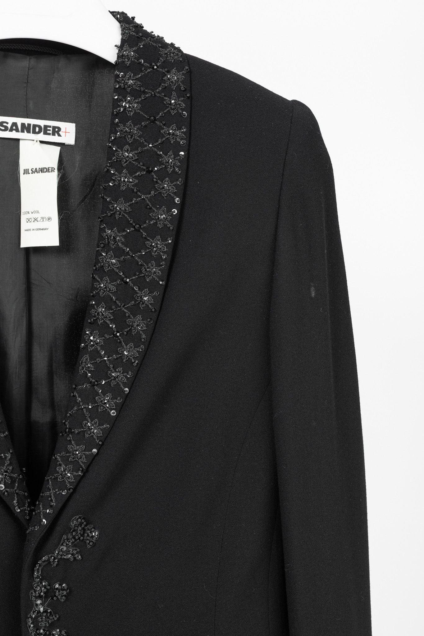 Jil Sander Jil Sander Vintage 90's Black Wool-Crepe Beaded Blazer Size M / US 6-8 / IT 42-44 - 5 Thumbnail
