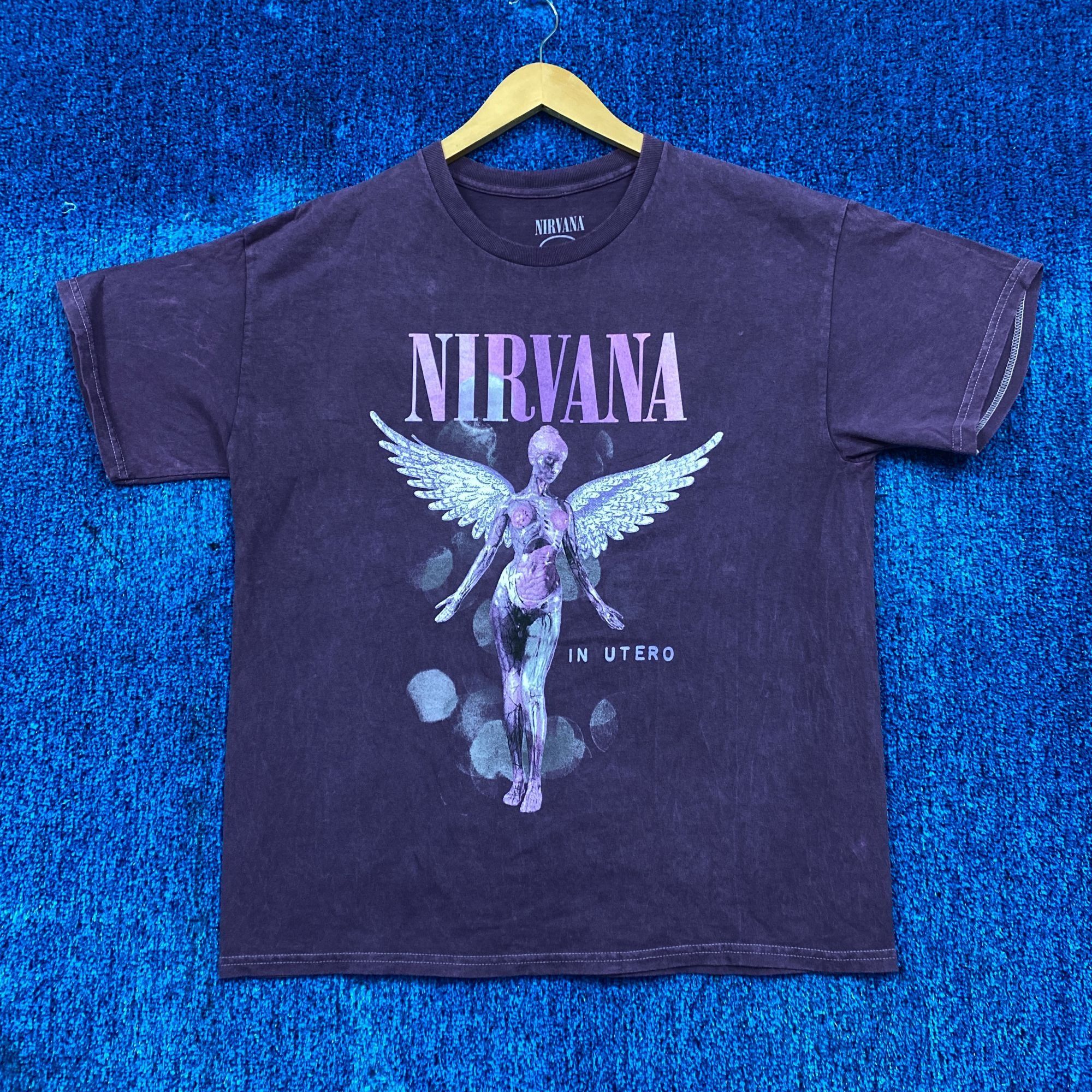 Nirvana Kurt Cobain In Utero T-Shirt – Official Licensed Graphic Tee, White, Sizes XS-3XL