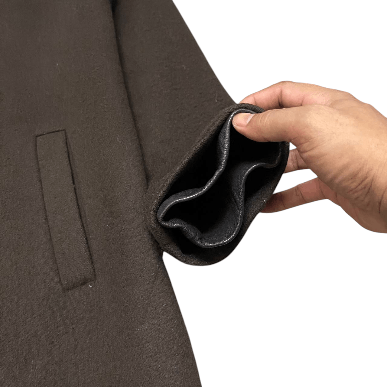 Viktor & Rolf Viktor & Rolf Wool Double Leather Collar Long Coat Size US S / EU 44-46 / 1 - 6 Thumbnail