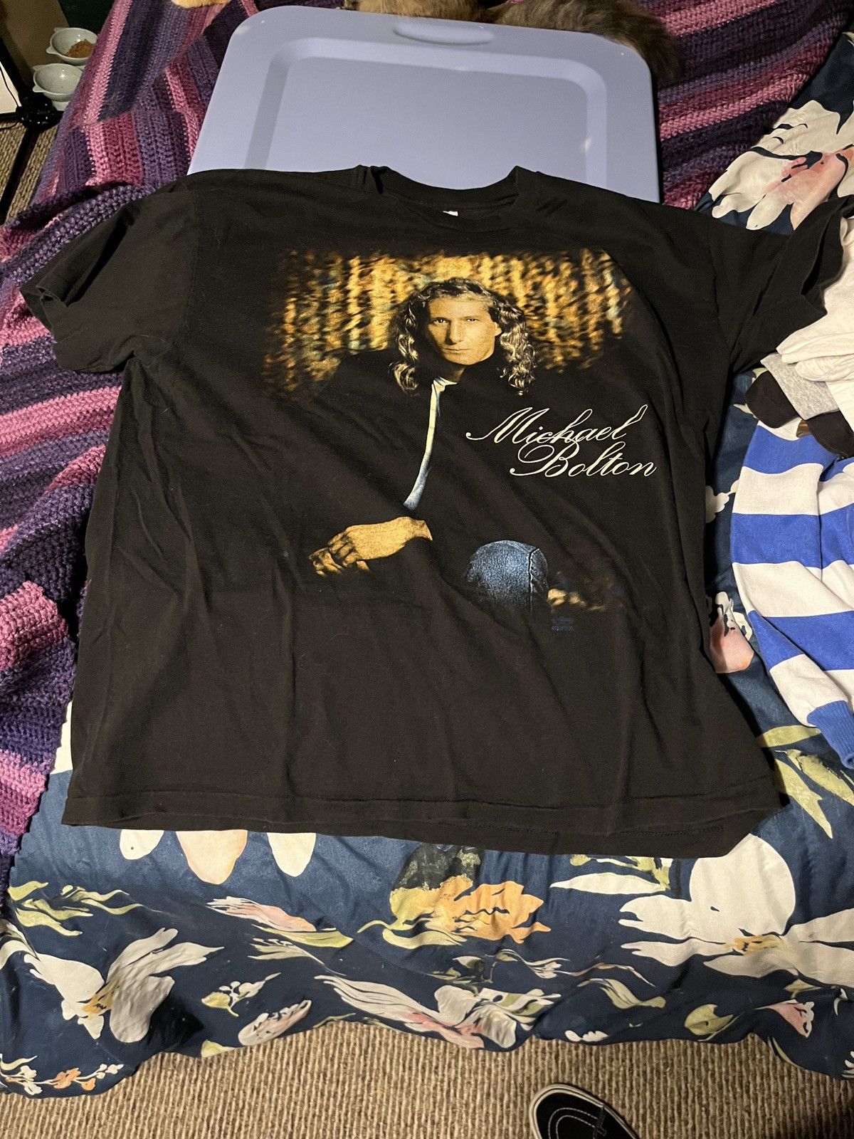 Vintage Vintage Michael Bolton Tour Shirt Size US XL / EU 56 / 4 - 1 Thumbnail