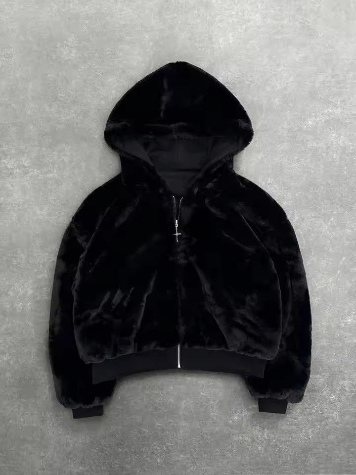 Japanese Brand Reversible Fleece Zip Hoodie – Streetwear Size US L / EU 52-54 / 3 - 2 Thumbnail