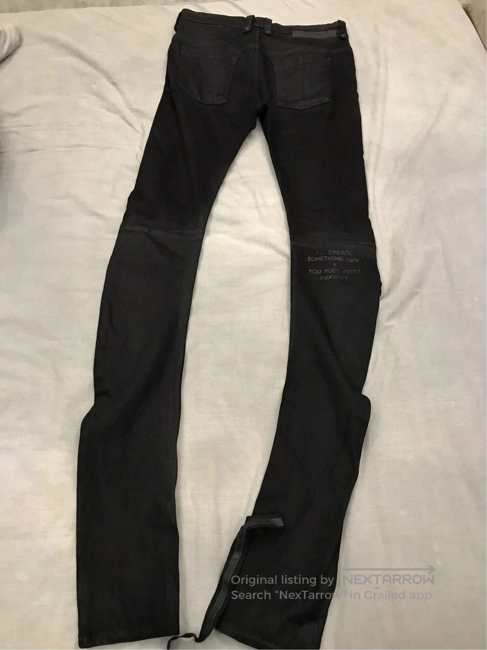 Ben Taverniti Unravel Project black skinny jeans with detailing. Size US 30 / EU 46 - 2 Thumbnail