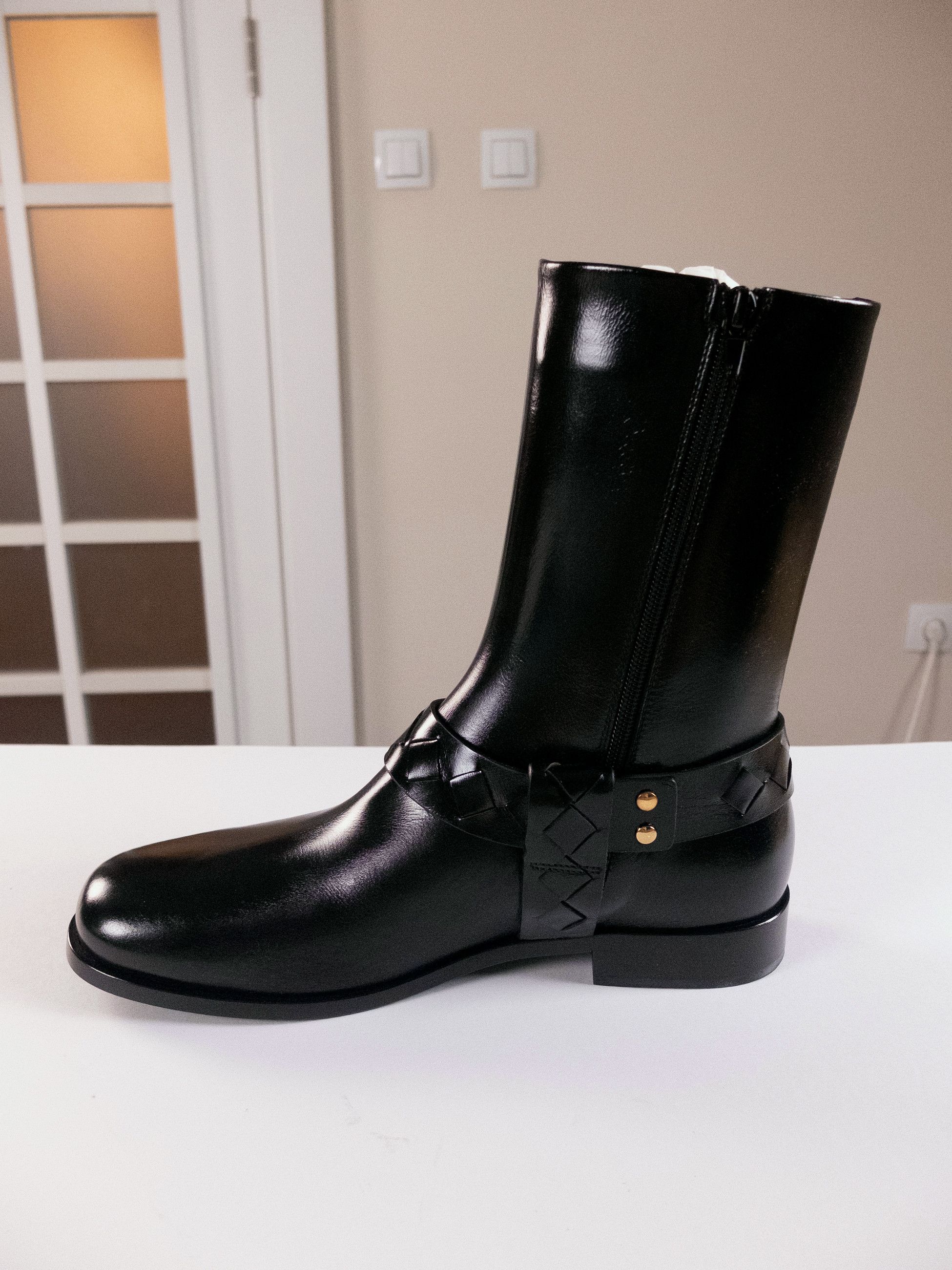 Bottega Veneta BOTTEGA VENETA Achille black leather tubular boots 10 43 q Size US 10 / EU 43 - 9 Thumbnail