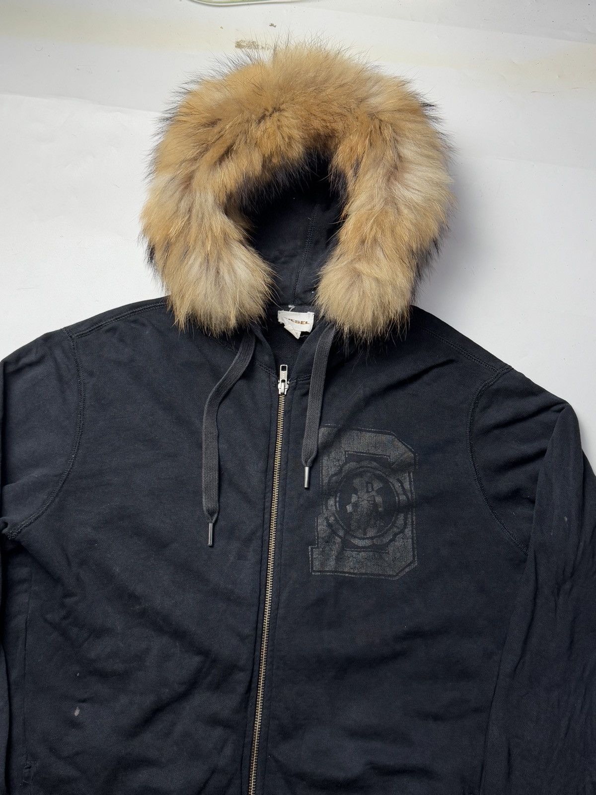 Diesel × Japanese Brand × Le Grande Bleu (L.G.B.) Diesel Fur Hoodie Black Faded Japanese Style Size US XL / EU 56 / 4 - 3 Thumbnail