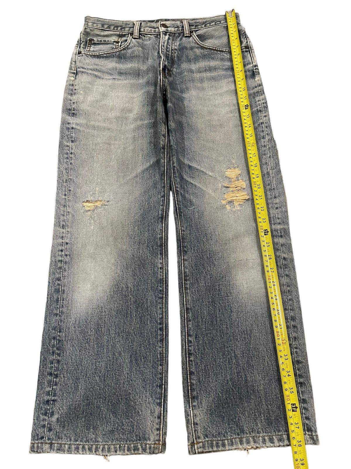 Big John Vintage 90s Big John Bleached Distress Style Jeans Size US 30 / EU 46 - 11 Thumbnail