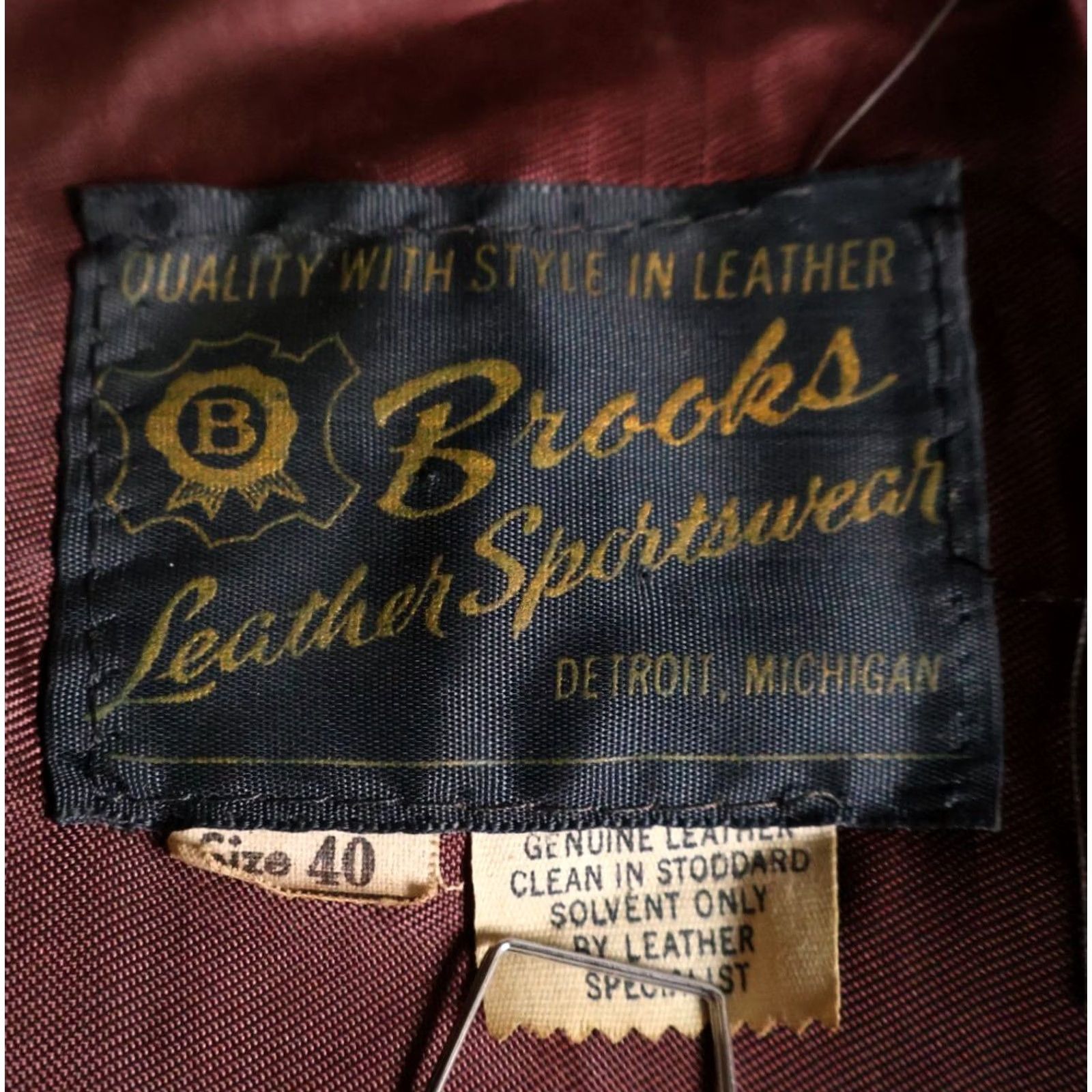 Brooks VINTAGE Brooks Sportswear Jacket Men's 40 (Medium) Brown Harley Patch Leather 60s Size US M / EU 48-50 / 2 - 3 Thumbnail