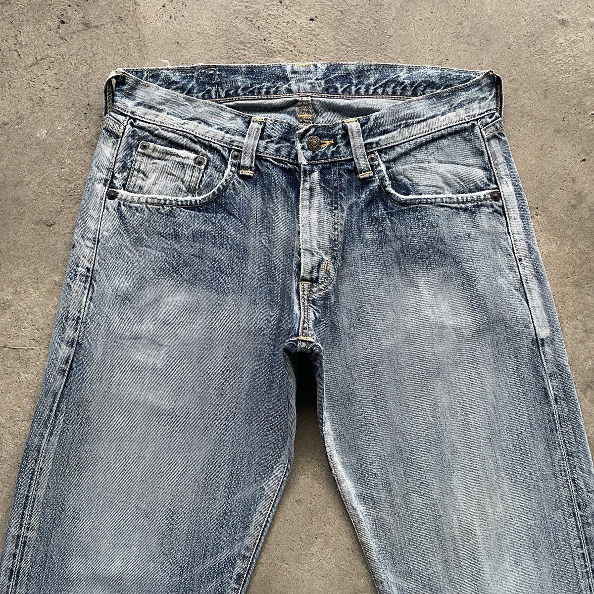 Edwin × Jean × Vintage W32x30💥 Vintage Edwin Faded Denim Jeans Pants Hot Items Size US 32 / EU 48 - 3 Thumbnail