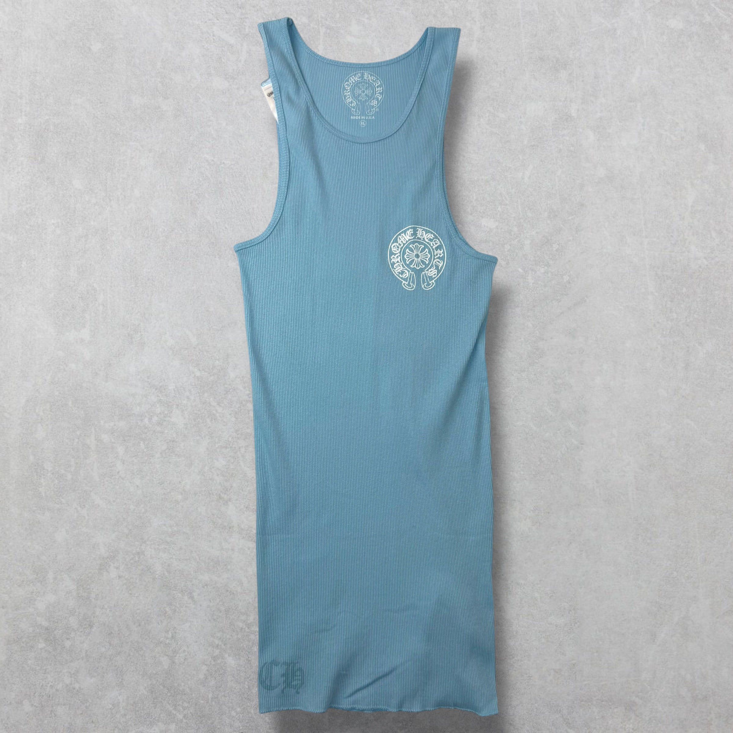 Chrome Hearts Chrome Hearts Horseshoe Baby Blue Ribbed Tank M Size US M / EU 48-50 / 2 - 1 Thumbnail