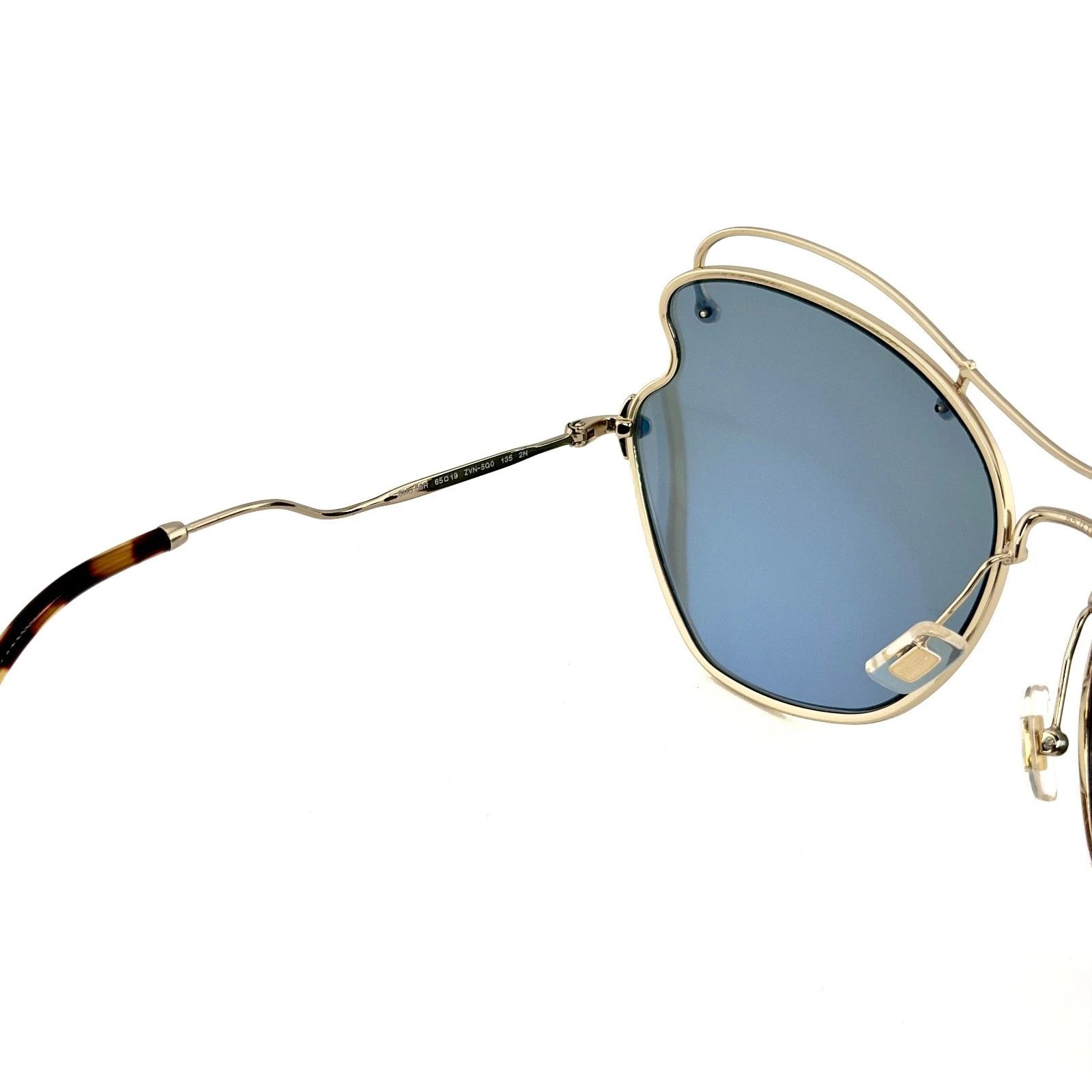 Miu Miu MIU MIU SCENIQUE MU56RS 56R Gold Blue Mirrored Metal Size ONE SIZE - 7 Thumbnail