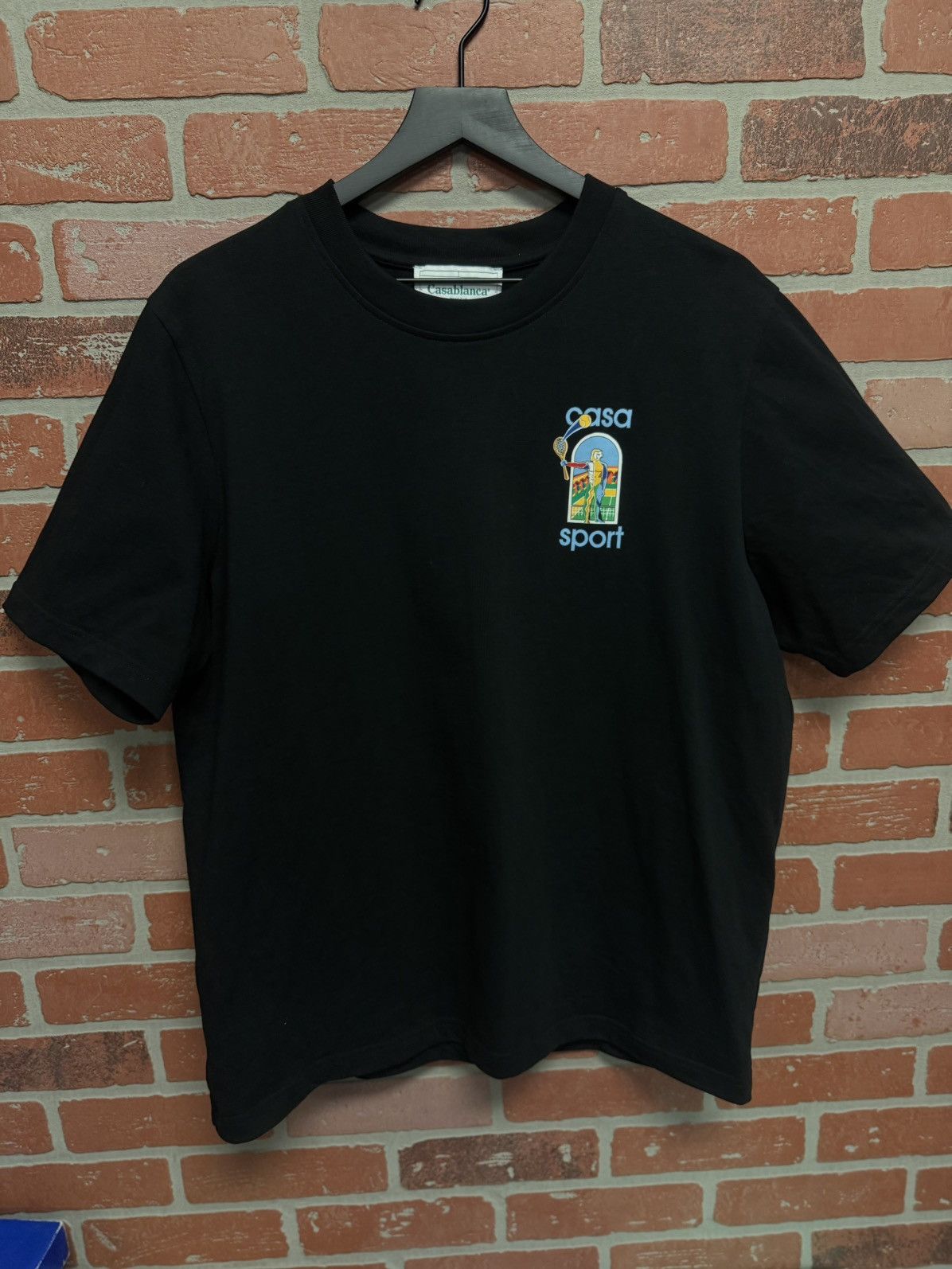Casablanca Casablanca Black Tee Shirt Size XL Pre Owned 🧼 Size US XL / EU 56 / 4 - 3 Thumbnail