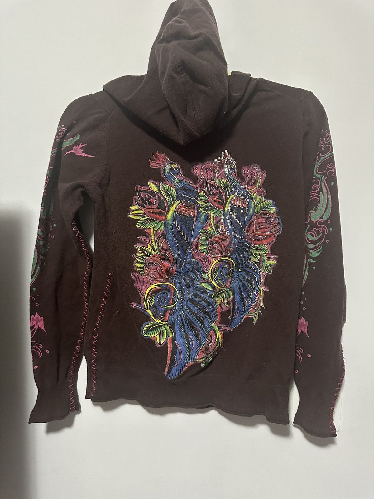 Ed Hardy × Vintage Fitted knitted y2k Sanjoy Ed Hardy Zip up Size S / US 4 / IT 40 - 4 Thumbnail