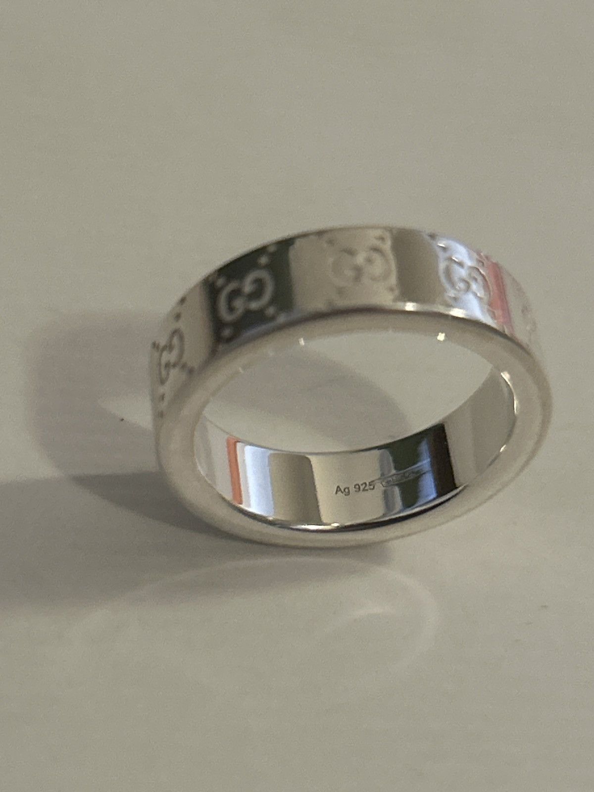 Gucci Gucci Signature GG Wide Logo Ring AG 925 814720 Size ONE SIZE - 2 Thumbnail