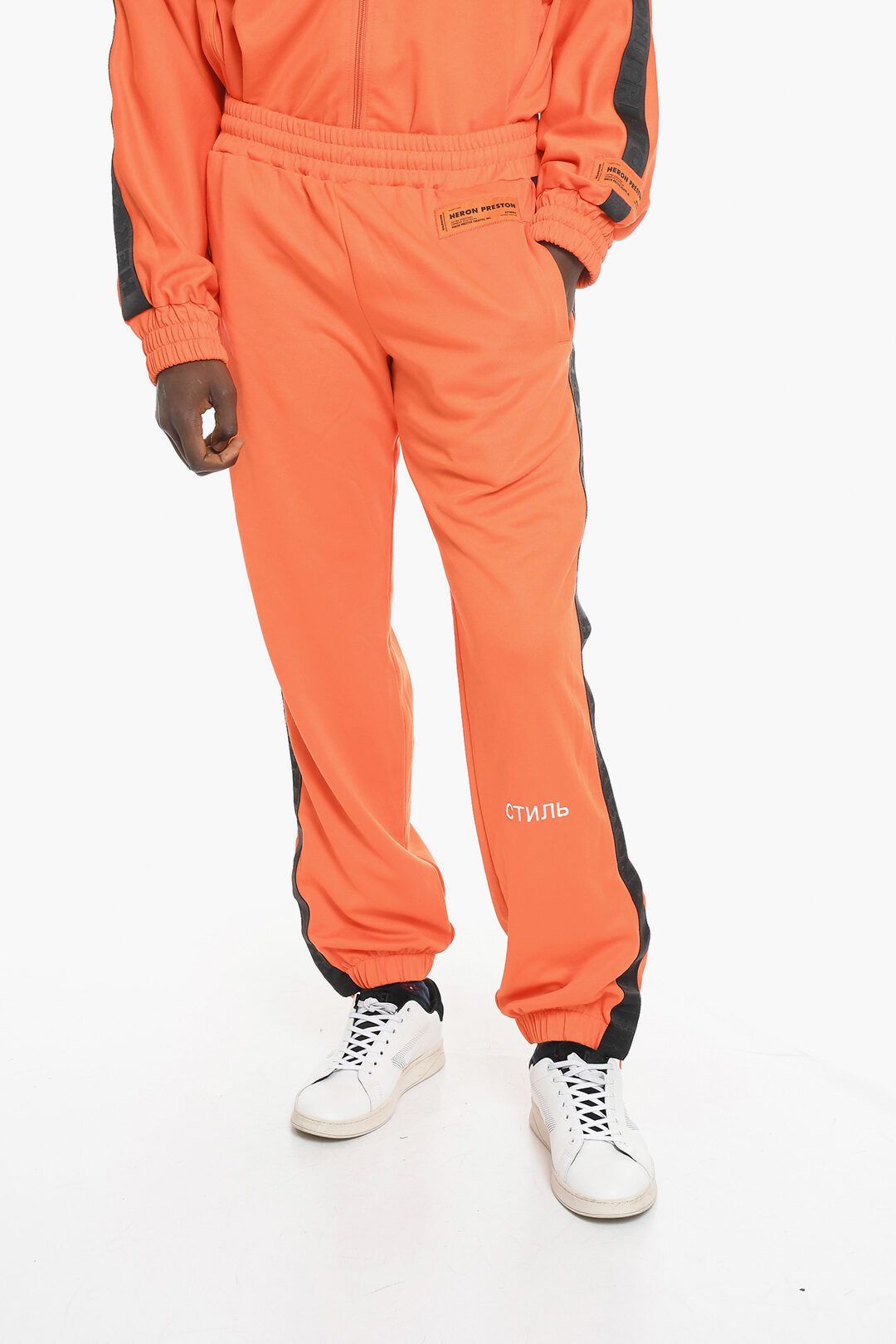 image of Heron Preston G1Mm0424 Cotton Blend Track Sweatpants In Orange, Men's (Size 34)