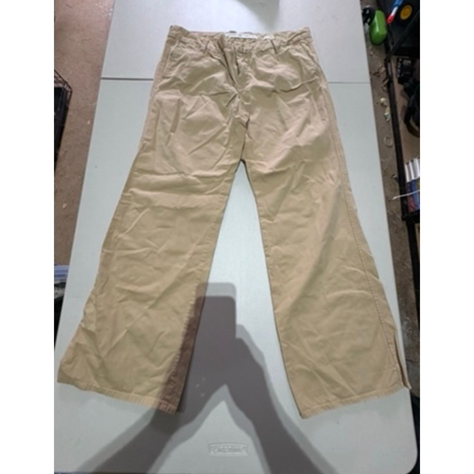 Gap GAP Women’s Khaki Wide Leg Pants Size 8 Tan Casual Size 30" / US 8 / IT 44 - 3 Thumbnail