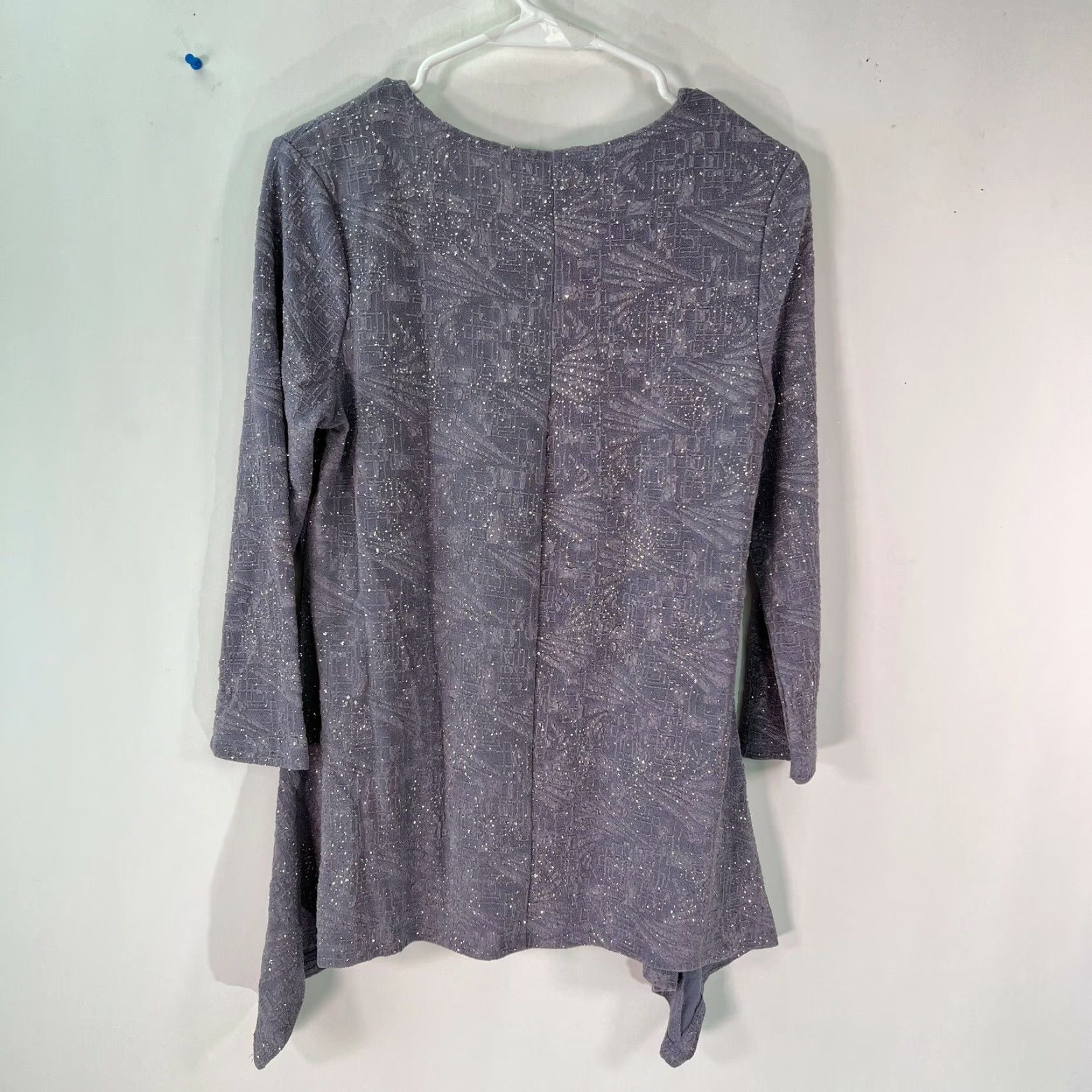 J Brand Slinky Brand Womens Blouse Tunic Shirt Round Neck Purple Long Sleeve Size S Everyday Casual Top Size S / US 4 / IT 40 - 2 Thumbnail