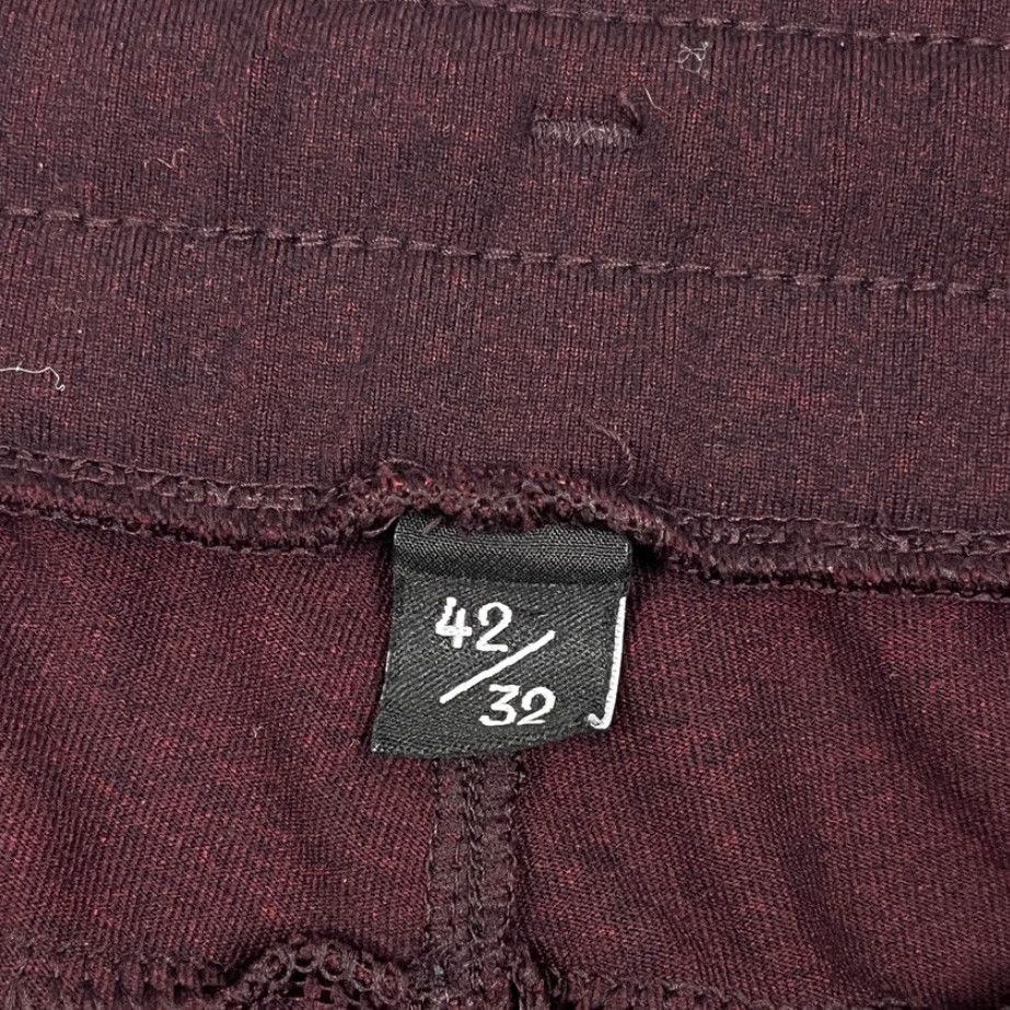 Vintage Public Rec Pants Mens 40x28 Straight Maroon Burgundy Athleisure Stretch Elastic 5-Pocket Design Regular Size 40 Iron Size US 40 / EU 56 - 2 Thumbnail