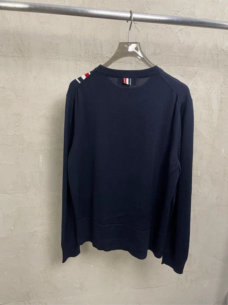 Thom Browne Thom browne Tibetan blue color striped wool round-neck swea Size US XL / EU 56 / 4 - 2 Thumbnail