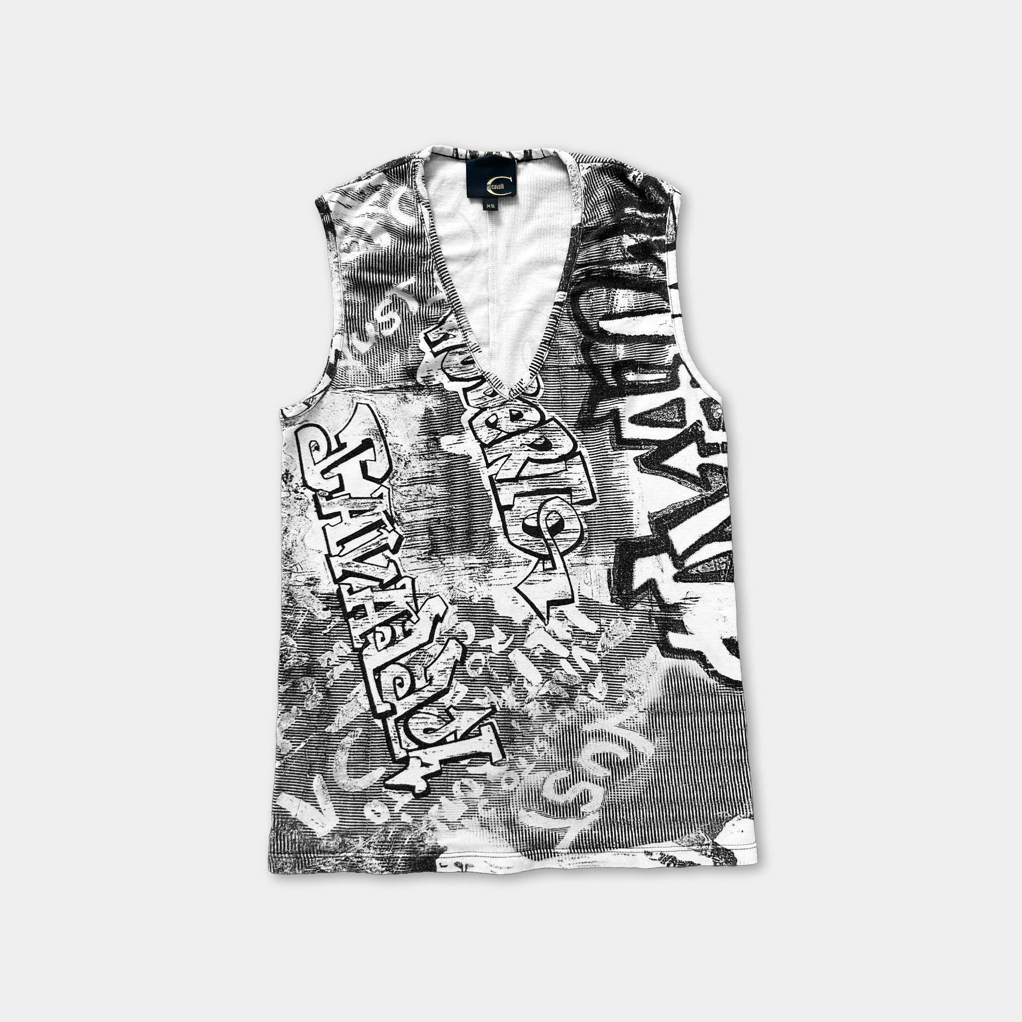 Just Cavalli Graffiti Print Tank Top