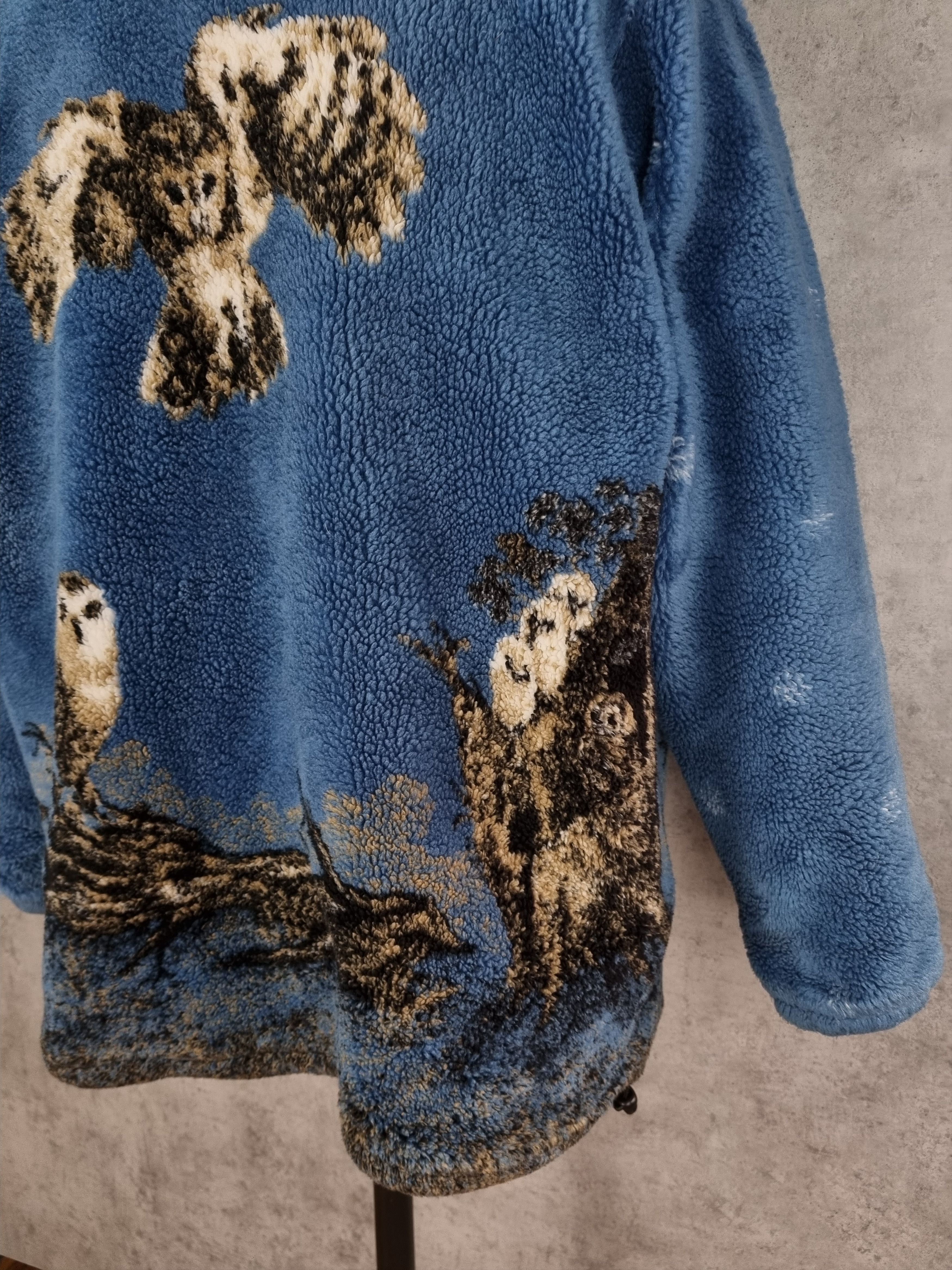 Vintage Owl Family Print Vintage Fleece Size US XL / EU 56 / 4 - 11 Thumbnail