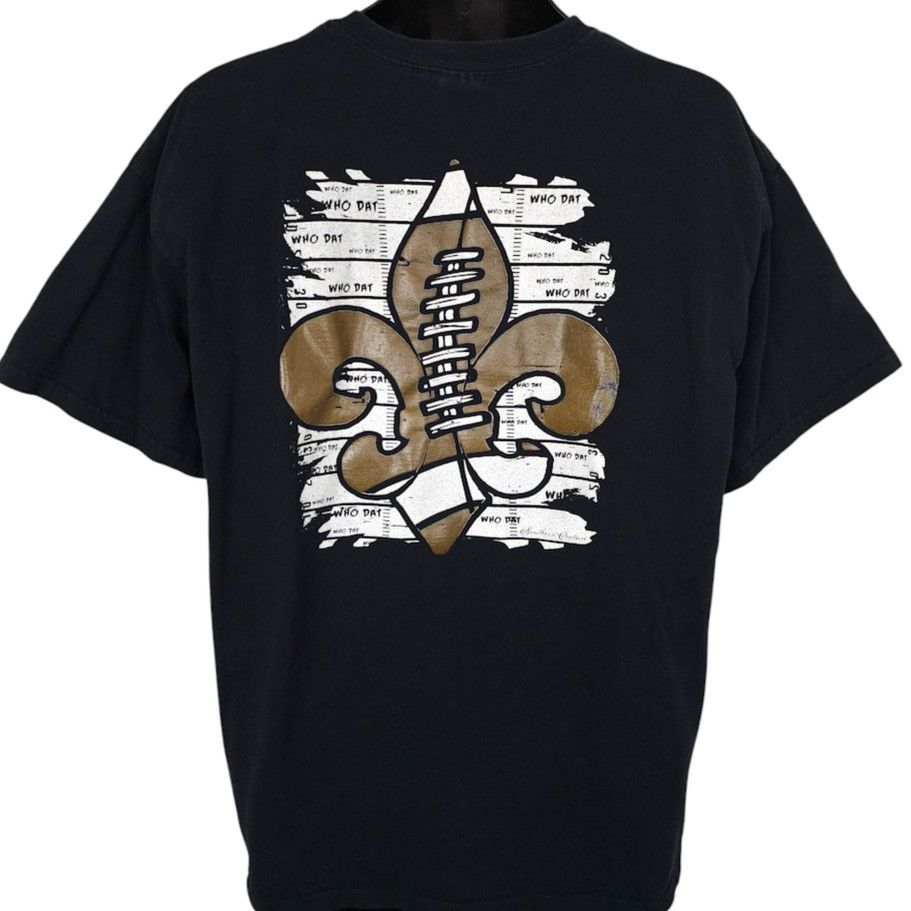 Gildan New Orleans Saints T Shirt Mens Size XL Black Who Dat NFL Size US XL / EU 56 / 4 - 1 Thumbnail