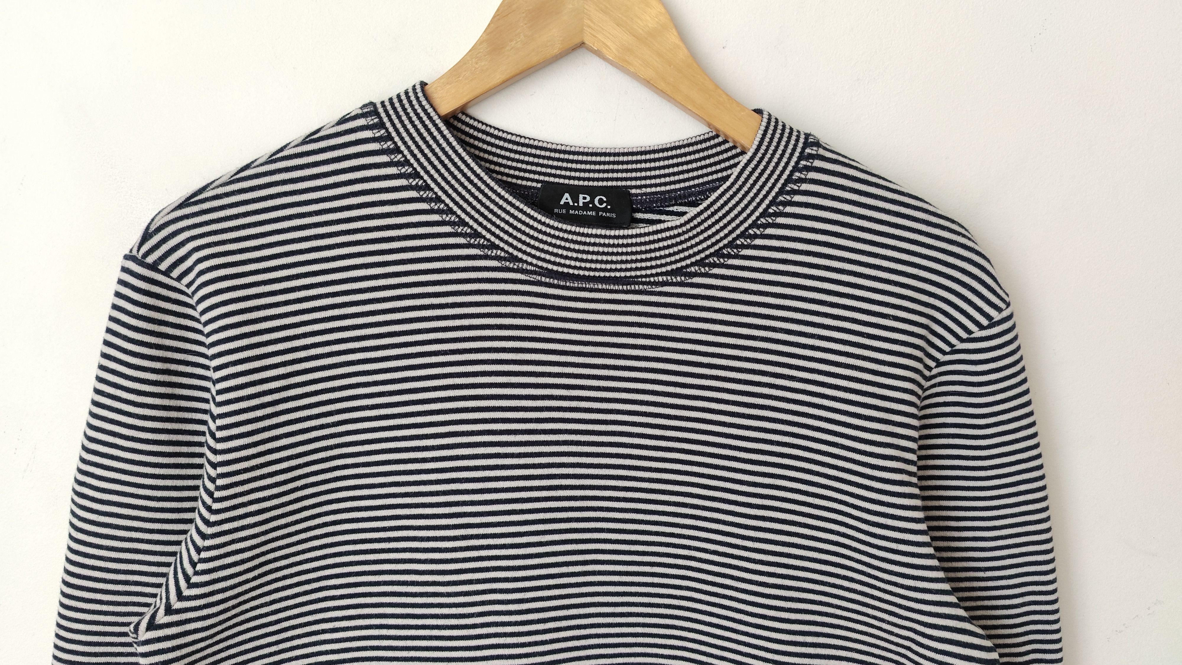 A.P.C. A.P.C. APC Striped Sweatshirt Crewneck Size US XS / EU 42 / 0 - 3 Thumbnail