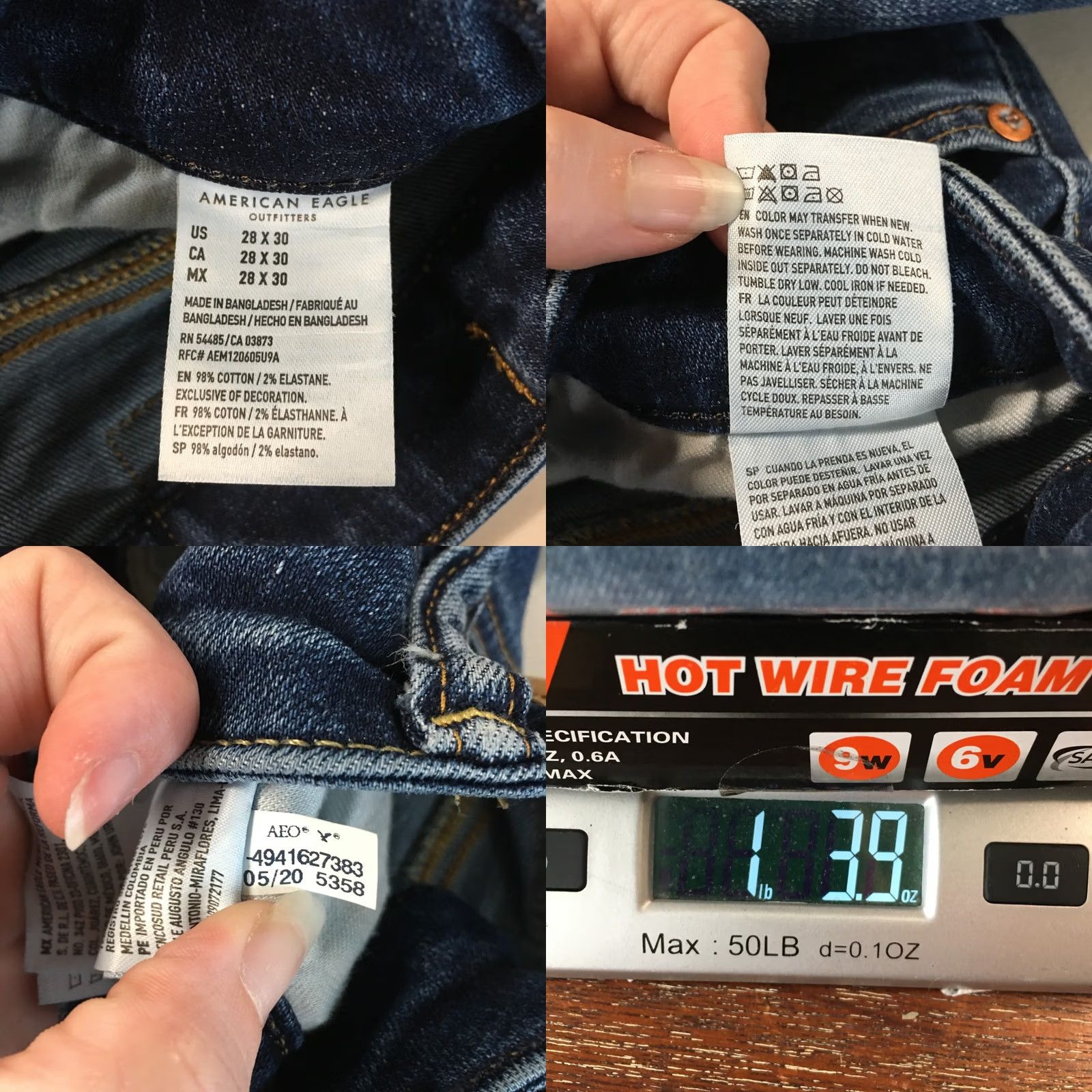 American Eagle Outfitters American Eagle Outfitters Airflex Athletic Skinny Jeans Mens 28x30 Blue Jeans Size US 28 / EU 44 - 11 Thumbnail