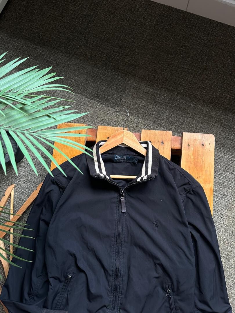 Designer × Polo Ralph Lauren × Vintage VINTAGE POLO RALPH LAUREN JACKET LOGO PONY BLACK ON BLACK Size US XL / EU 56 / 4 - 3 Thumbnail
