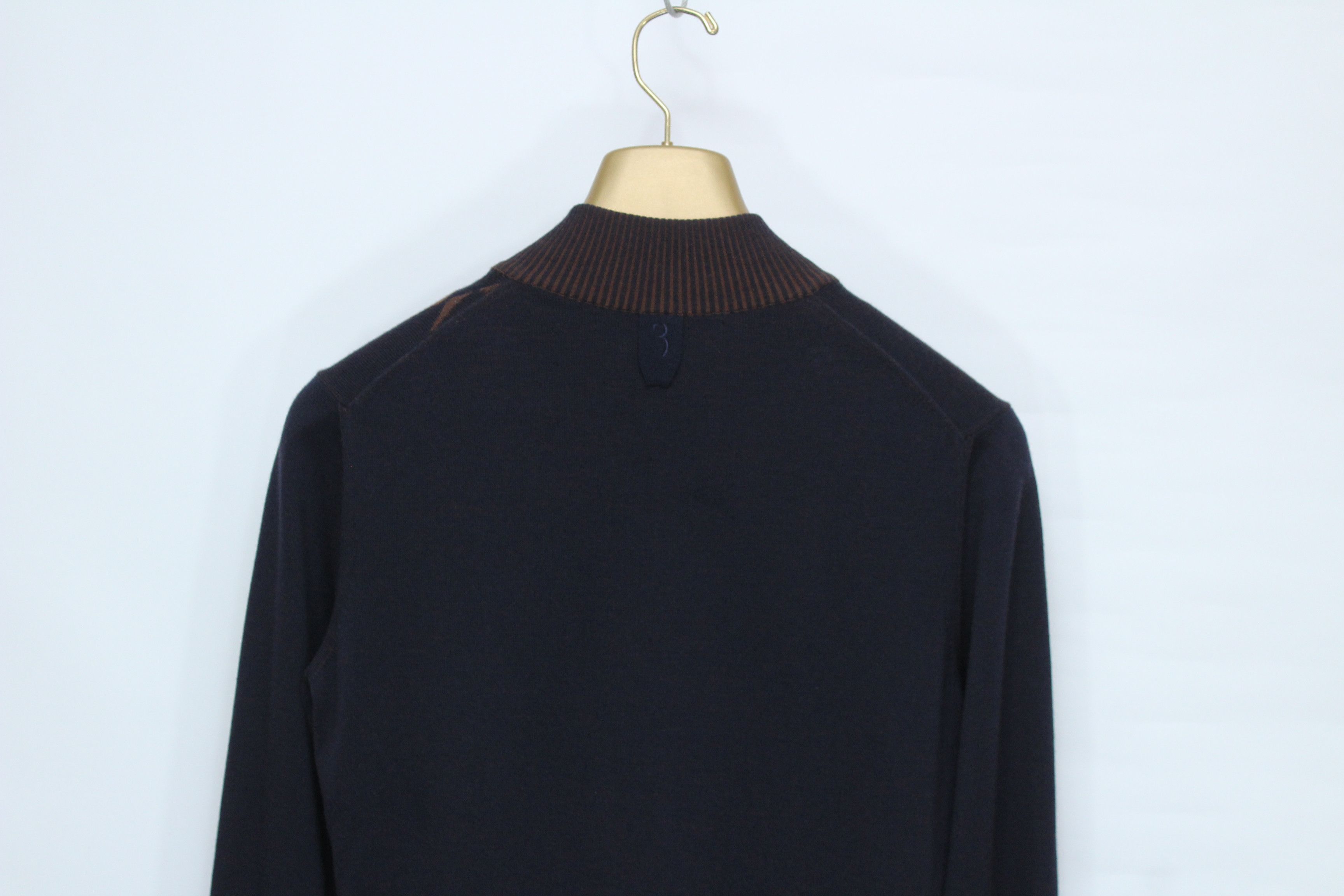 Billionaire Couture Billionaire Couture Italy FW19 Wool Cotton Zip Mock Pullover Size US S / EU 44-46 / 1 - 5 Thumbnail