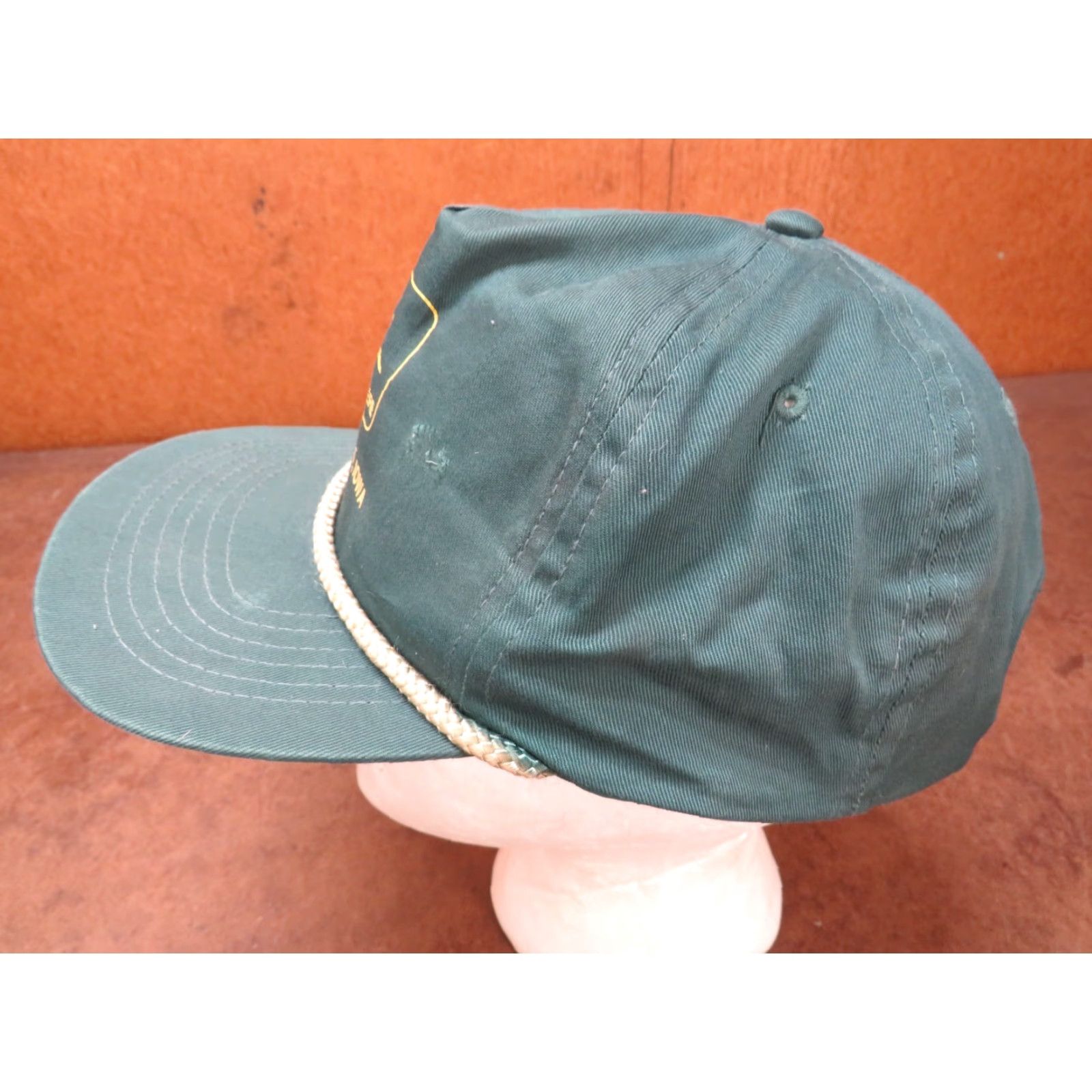 John Deere Vtg Green John Deere JD Waterloo Iowa Dealership Cap Hat Trucker HaT Adjustable 1980s Advertising Truckers Cap Mens Women? Size ONE SIZE - 3 Thumbnail