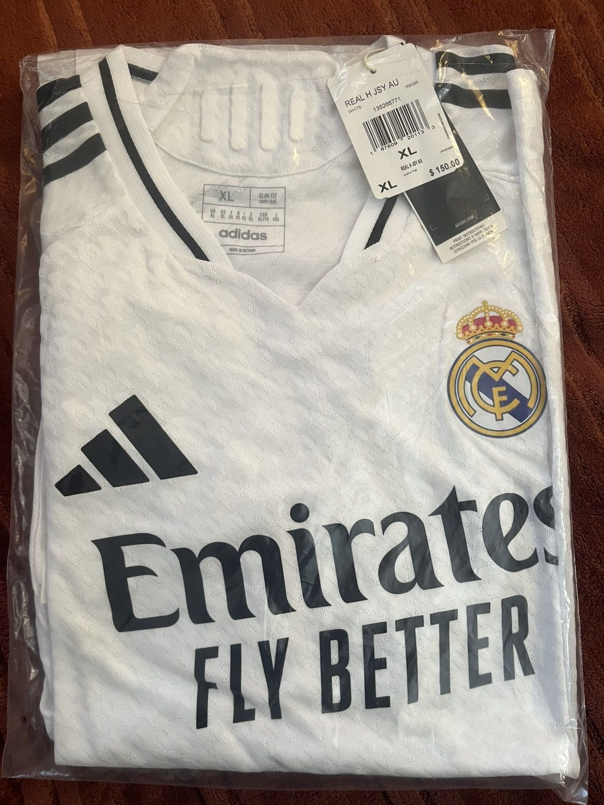 Adidas Real Madrid Adidas Authentic Home Soccer Jersey 2024/25 XL Size US XL / EU 56 / 4 - 6 Thumbnail