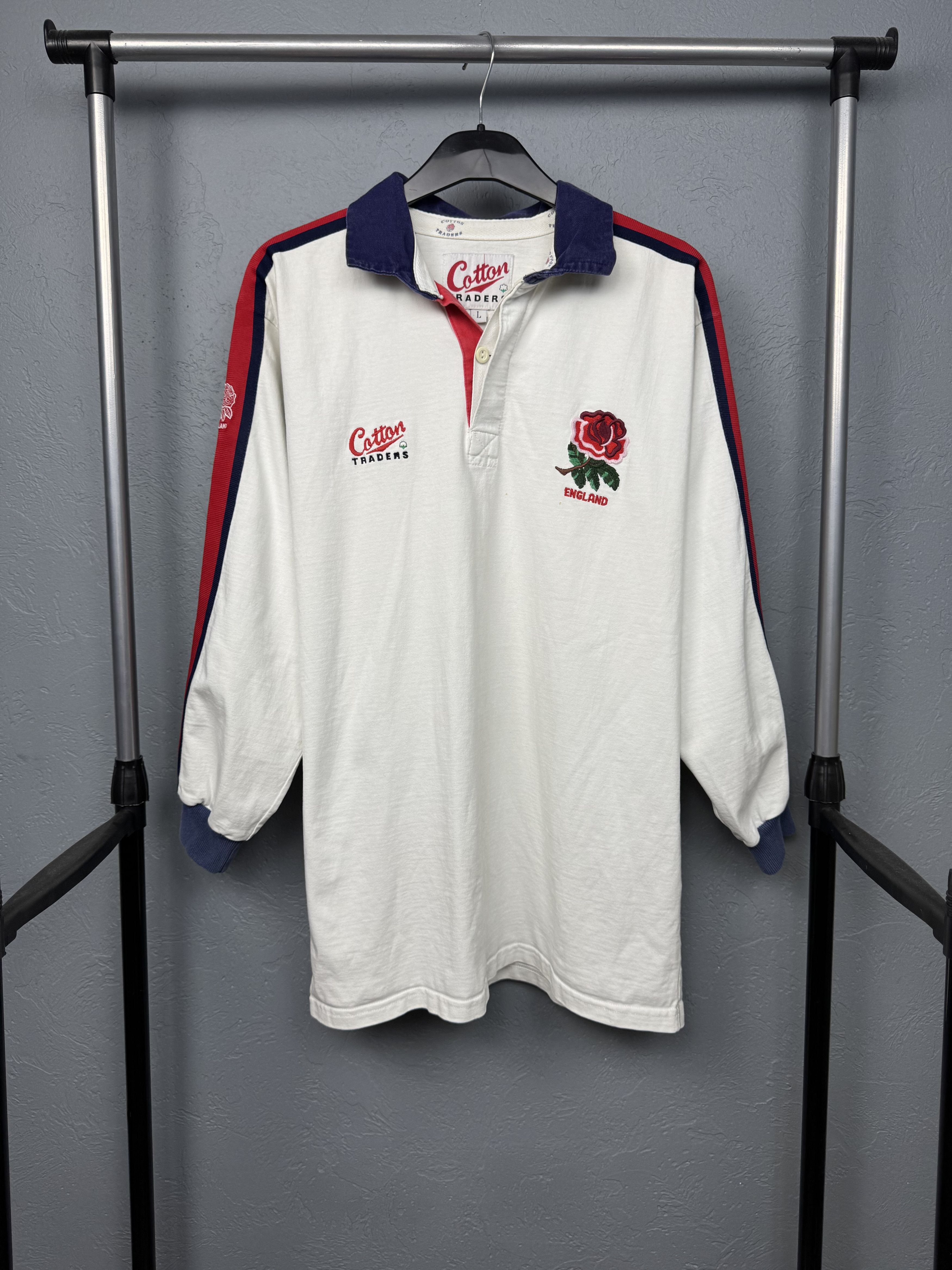 Cotton Traders Cotton Traders 90s Vitage Rugby Long Sleeve Polo Shirt Size US L / EU 52-54 / 3 - 1 Thumbnail