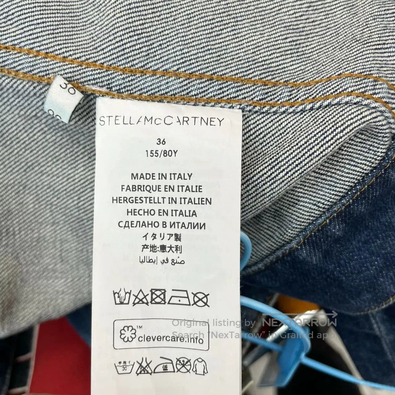 Stella McCartney STELL Rivet Denim Jacket. Size XS / US 0-2 / IT 36-38 - 3 Thumbnail